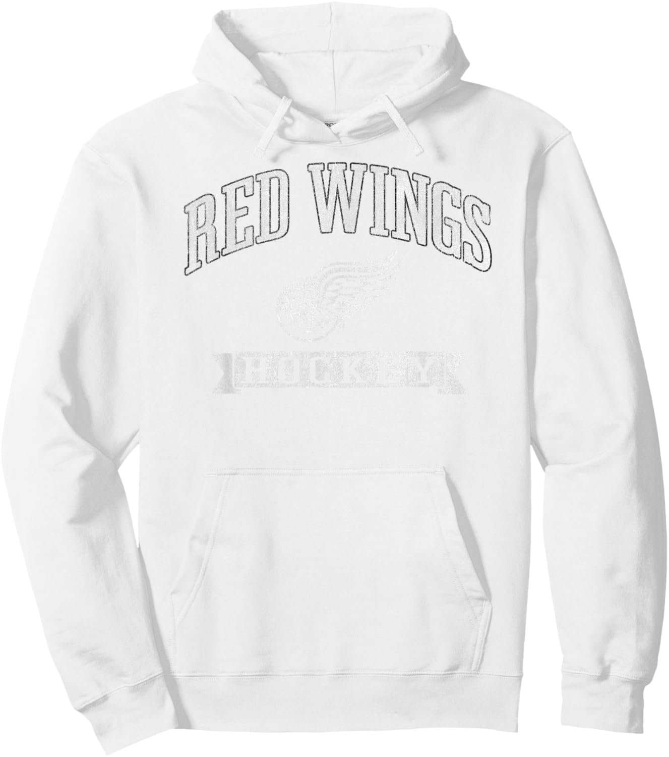 Detroit Red Wings Vintage Hockey Red Officially Licensed Hoodie - Hoodie | White