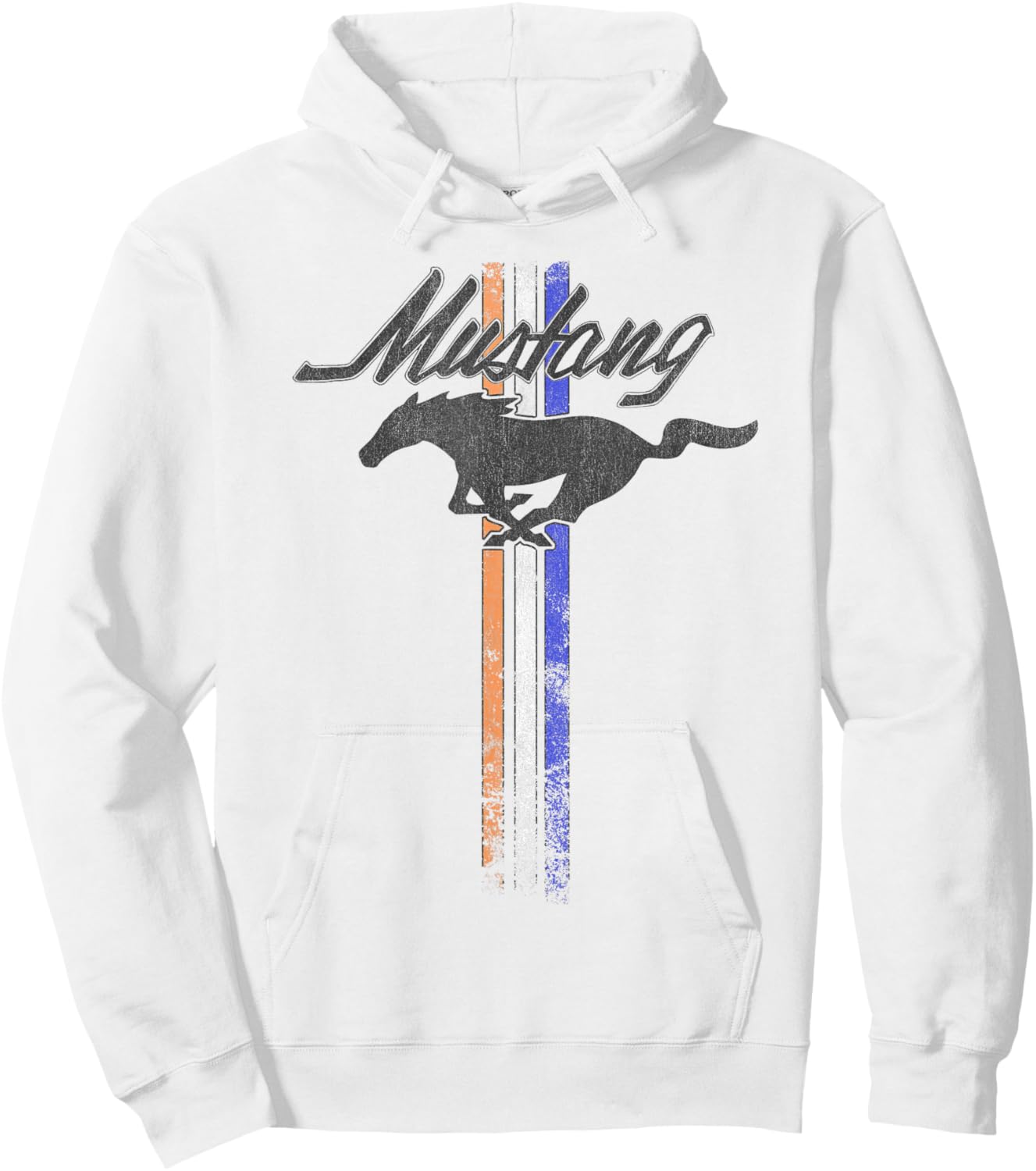 Ford Mustang Pony Stripes Hoodie - Hoodie | White