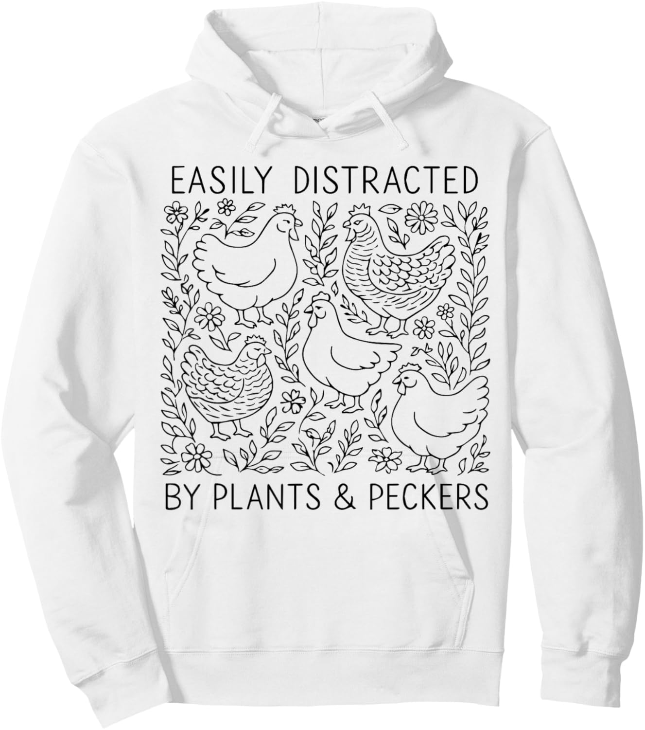Hoeing Ain’t Easy Funny Gardening Shirt Gardener Plant Lover Hoodie - Hoodie | White