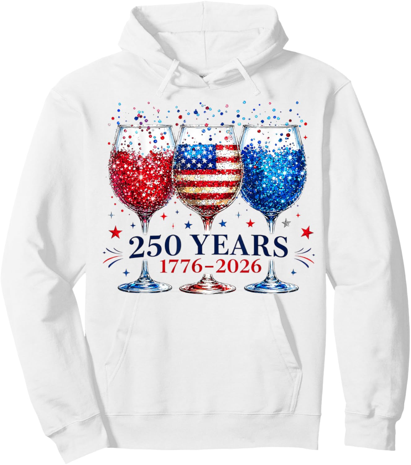 250 Anniversary USA 4th of July Patriotic 250 Years American Hoodie - Hoodie | White