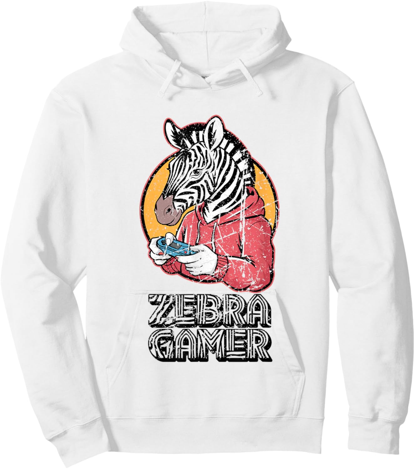 Zebra Gamer Graphic Design For Gamer Kids Hoodie - Hoodie | White