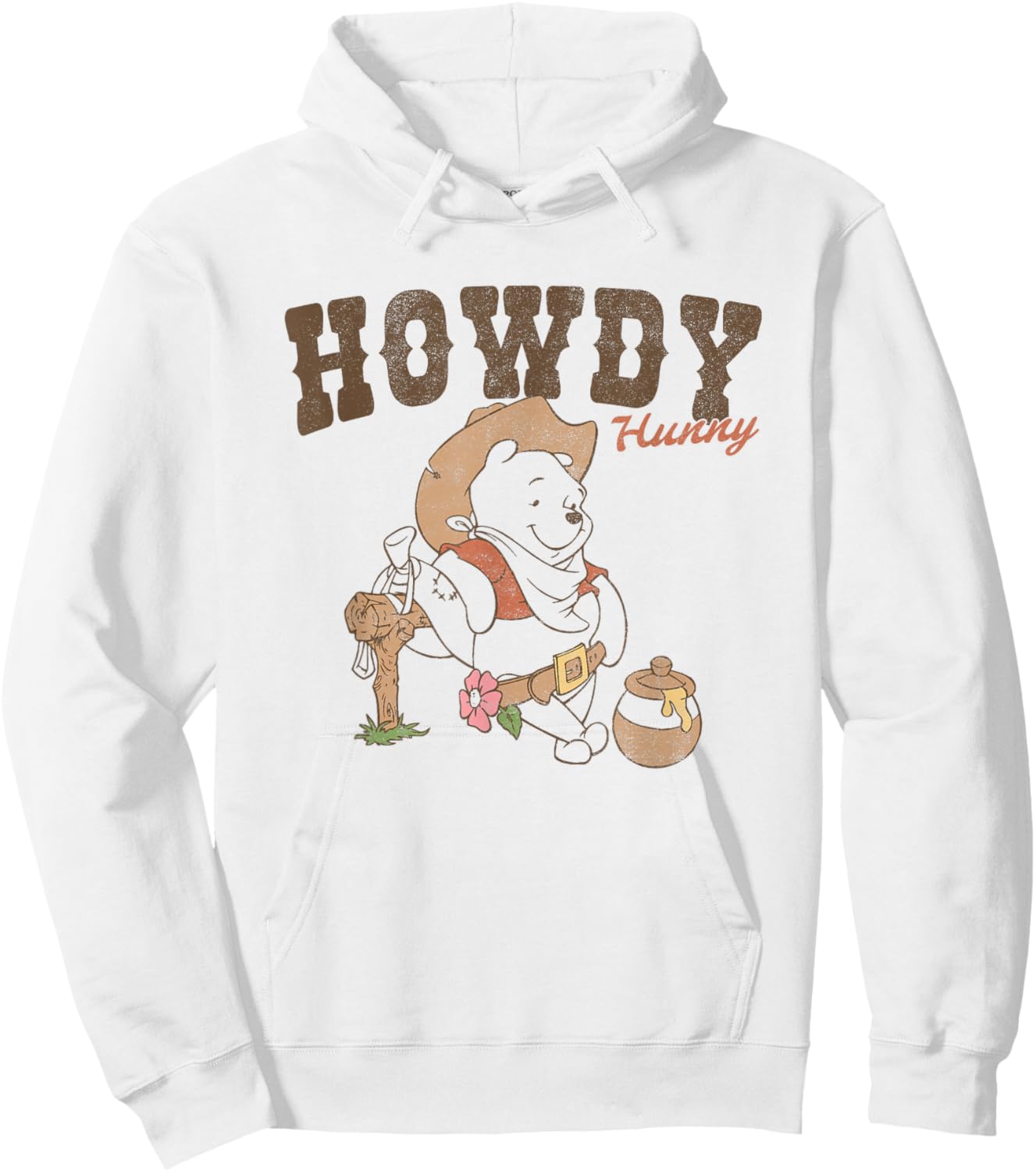 Disney Winnie The Pooh Howdy Hunny Western Bear Hoodie - Hoodie | White