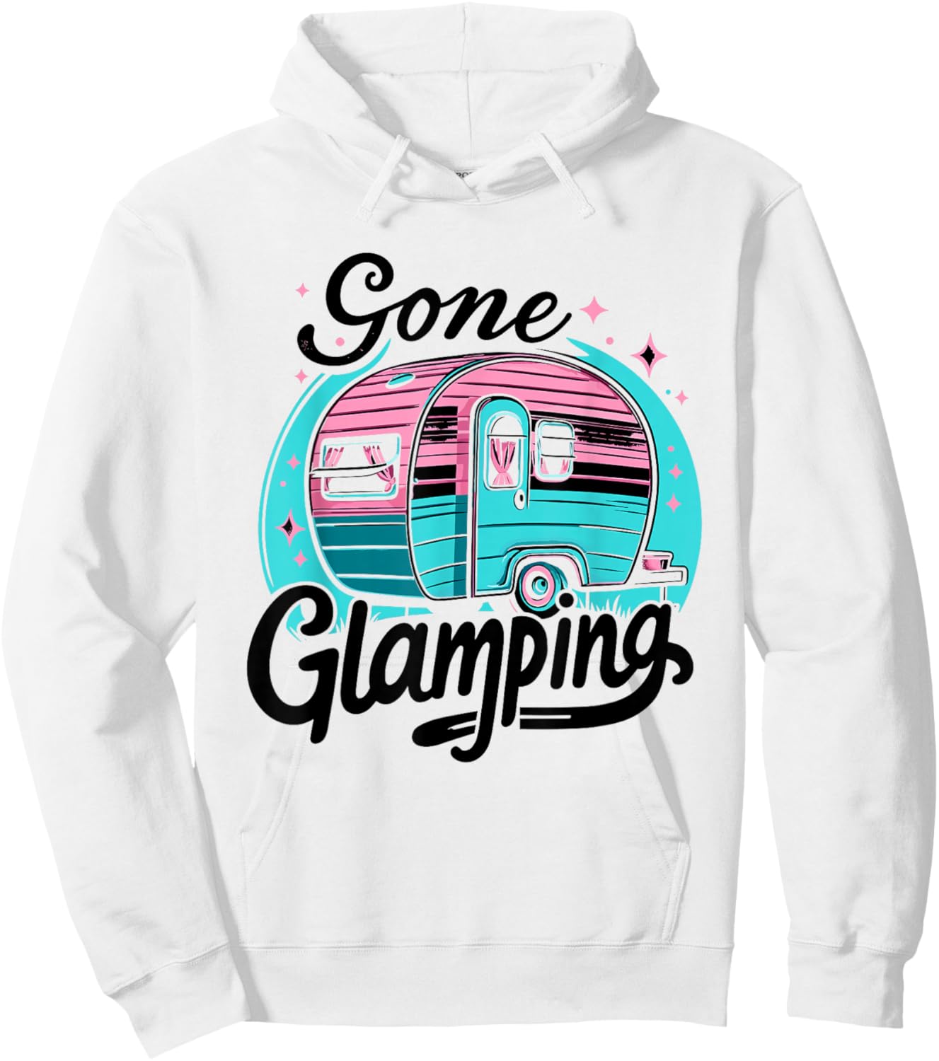 Gone Glamping Glamp Camping Glamper Hoodie - Hoodie | White