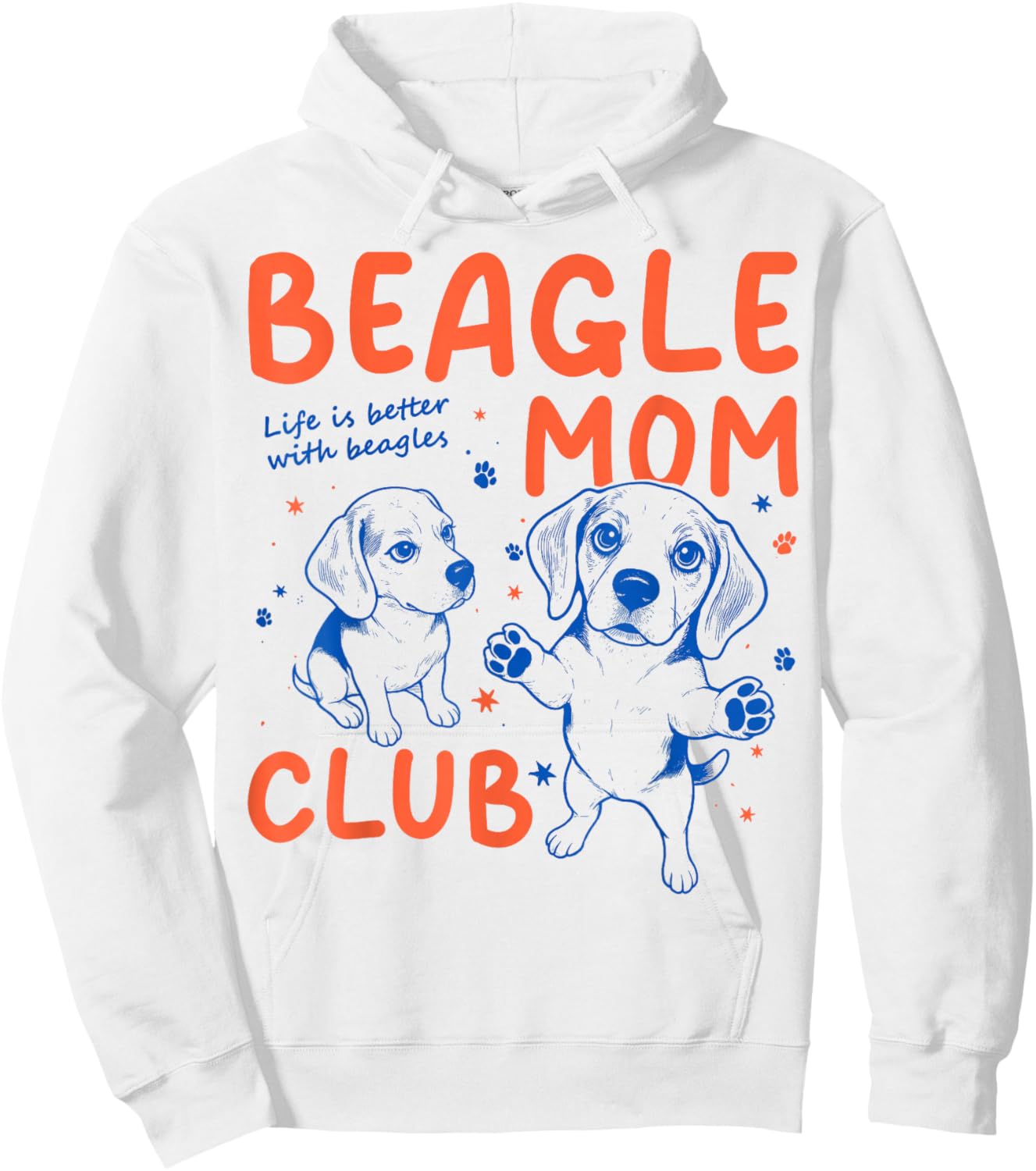 La Vie au Beagle Mom Club est Meilleure avec Le Chien Beagle Hoodie - Hoodie | White