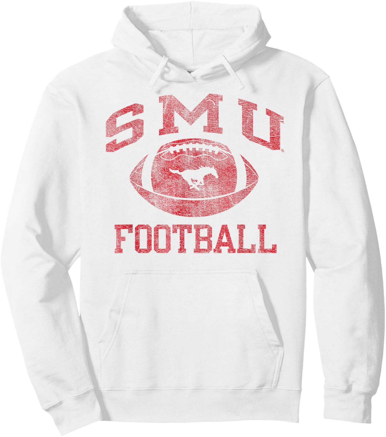 SMU Mustangs Football Intensity White Officially Licensed Hoodie - Hoodie | White