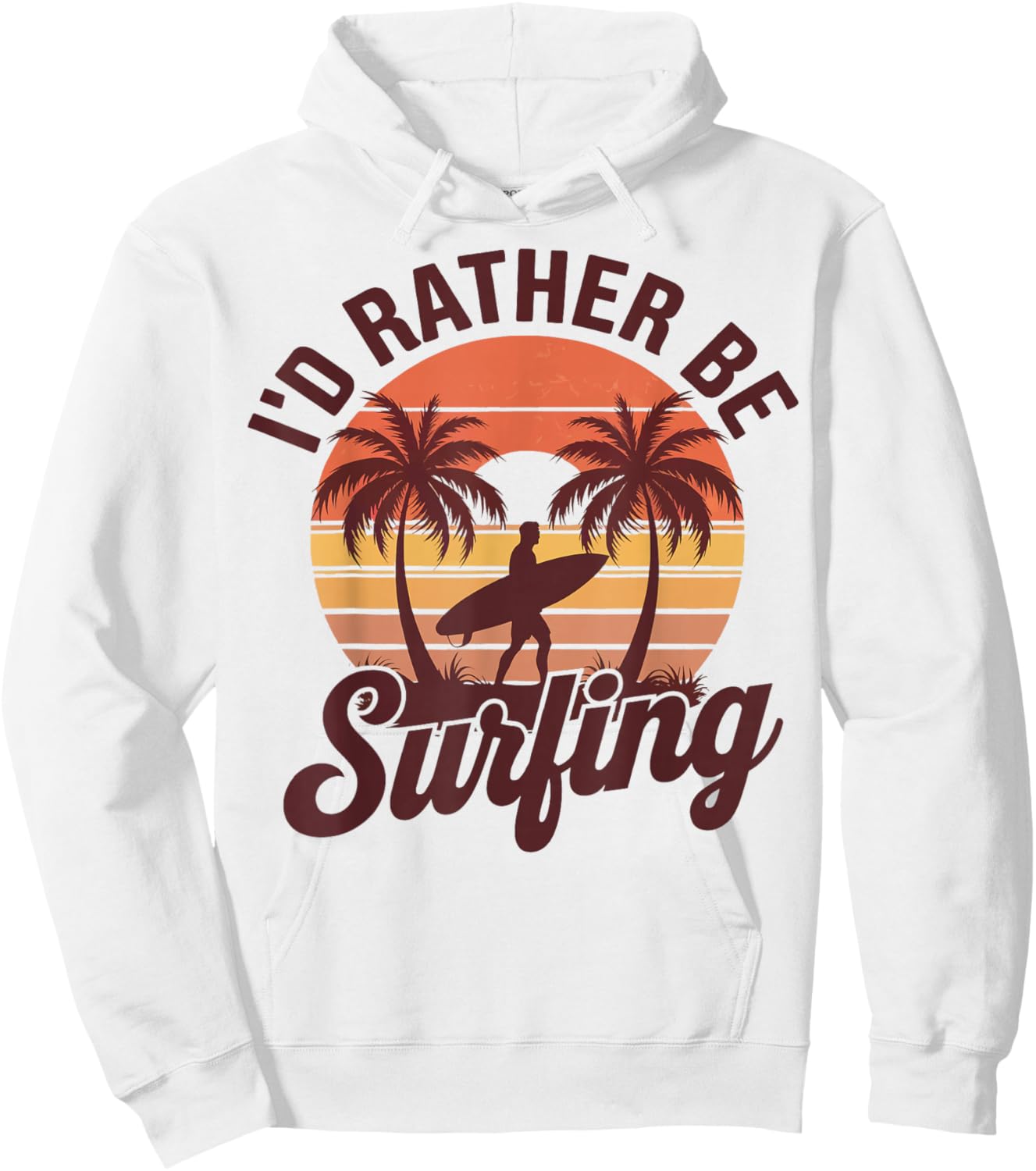 I'd Rather Be Surfing Hoodie - Hoodie | White