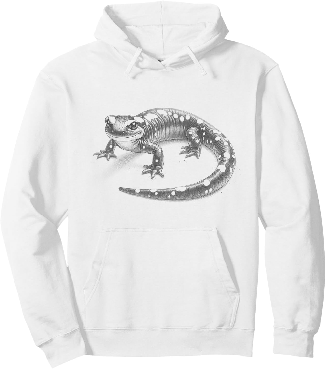 Vintage Salamander Sketch Art Design Hoodie - Hoodie | White