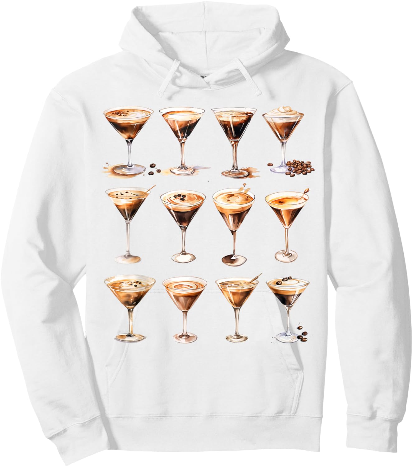 Espresso Martini Lover Tini Time Cocktail Espresso Martini Hoodie - Hoodie | White