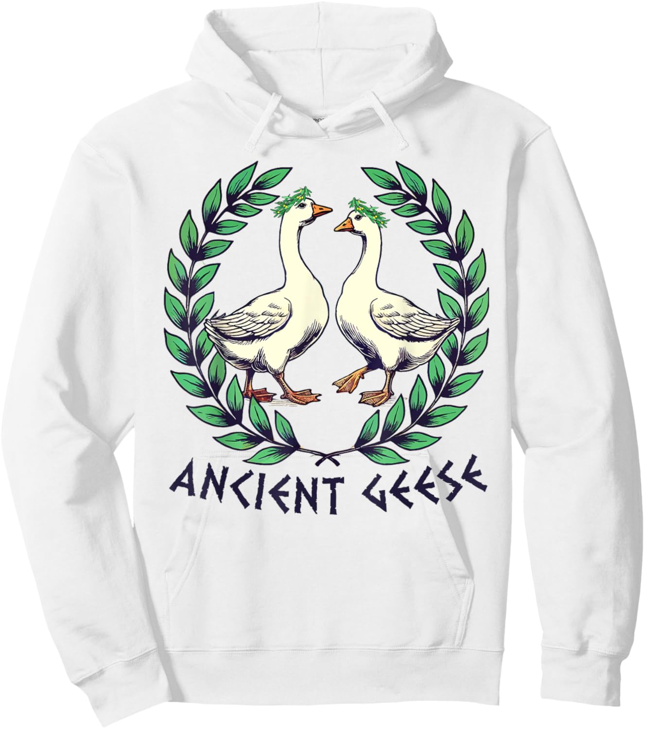 Greek Mythology Silly Goose Meet Me In Greece Ancient Geese Hoodie - Hoodie | White