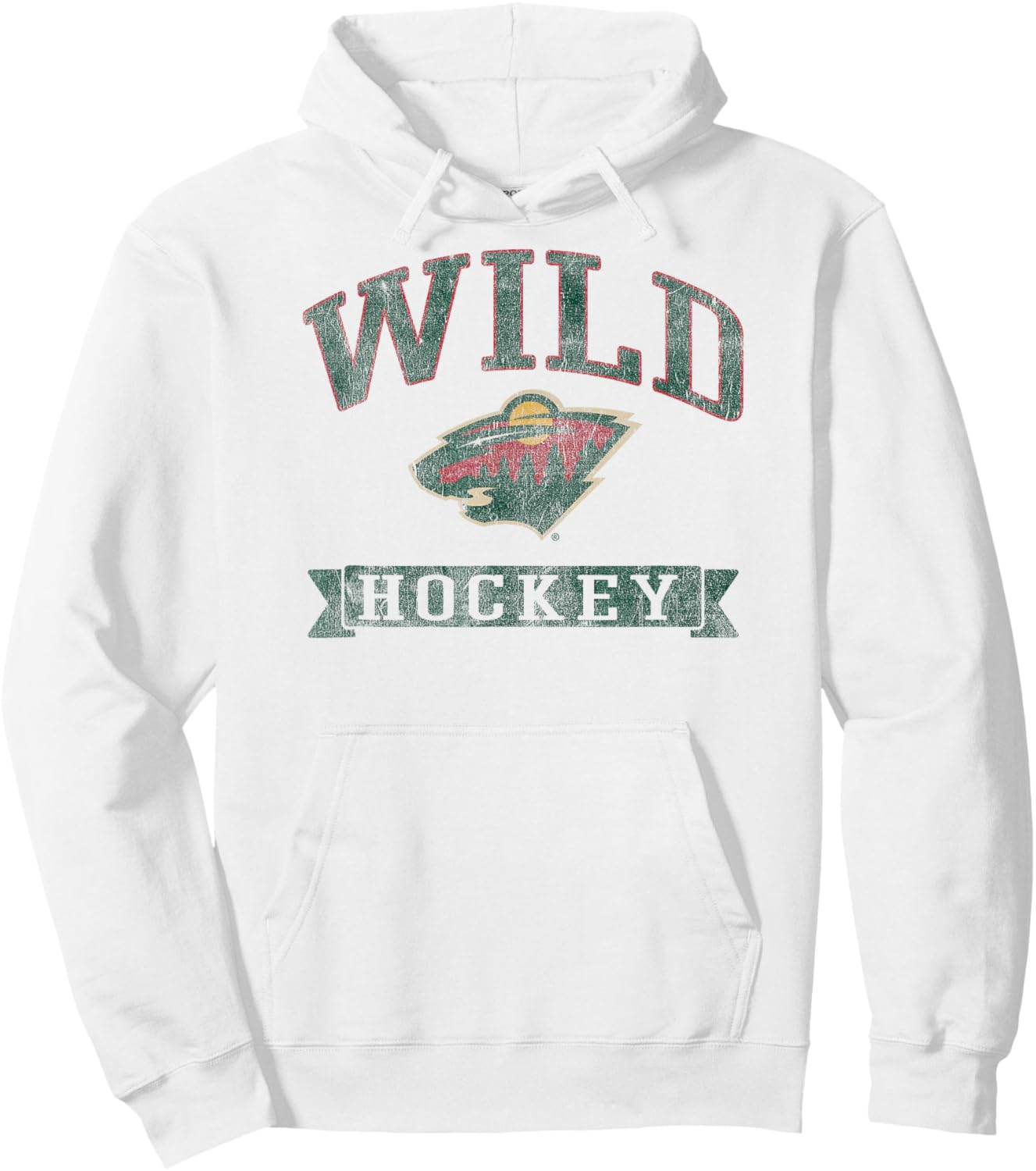 Minnesota Wild Vintage Hockey Gray Officially Licensed Hoodie - Hoodie | White