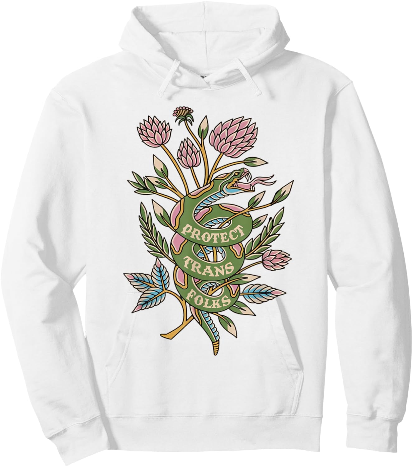 Retro Protect Trans Folks Protect Trans Rights Human Rights Hoodie - Hoodie | White