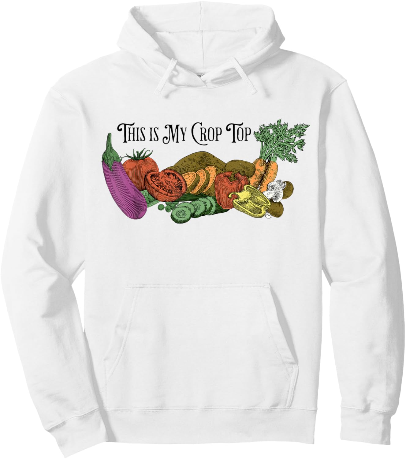 Farmers Market Vibes My Crop Top Farm Vegetable Garden Gift Hoodie - Hoodie | White