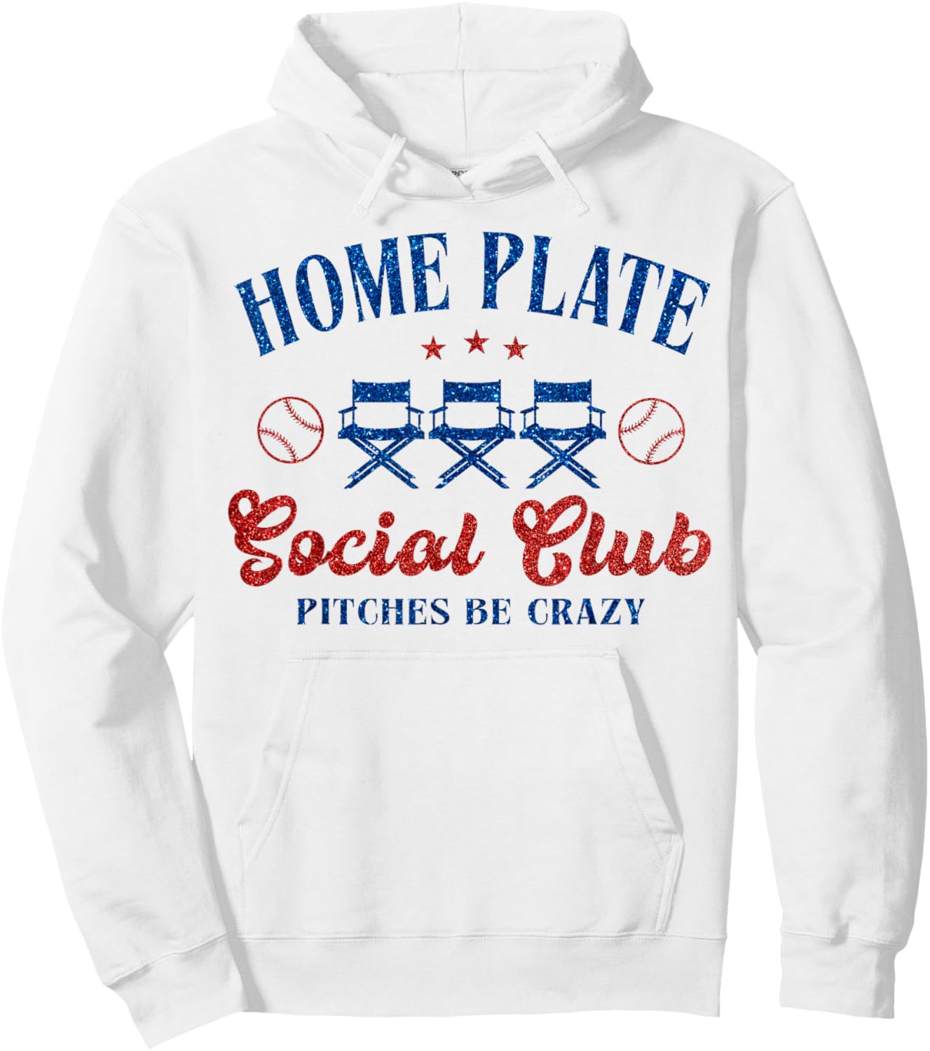 Home Plate Social Club Pitches Be Crazy Hoodie - Hoodie | White
