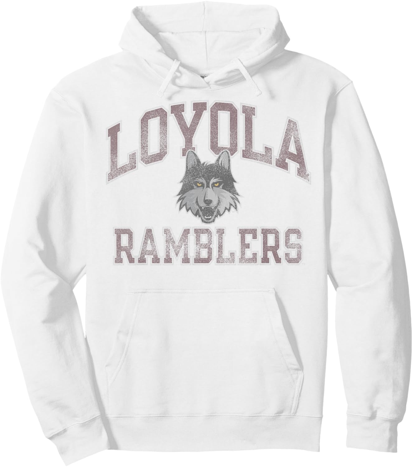 Loyola Chicago Ramblers Vintage Worn Gray Hoodie - Hoodie | White