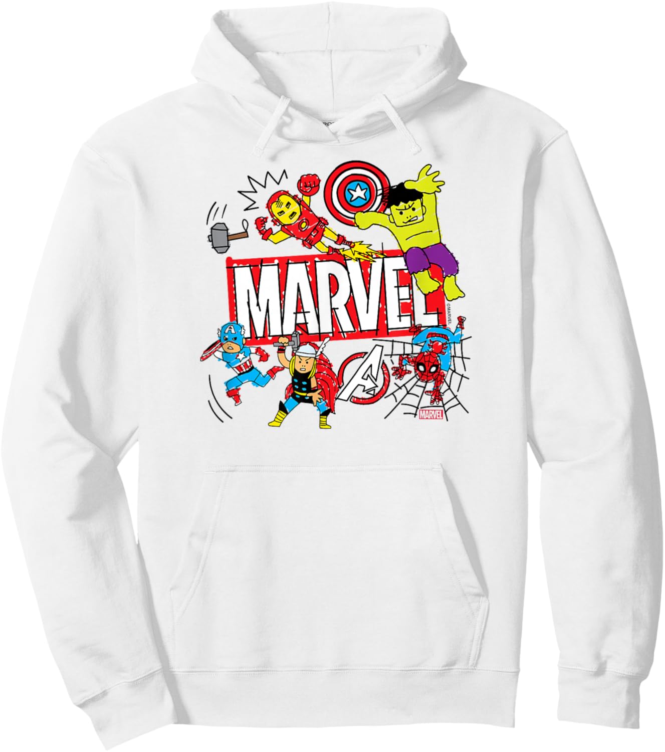 Marvel - Sketch Hoodie - Hoodie | White
