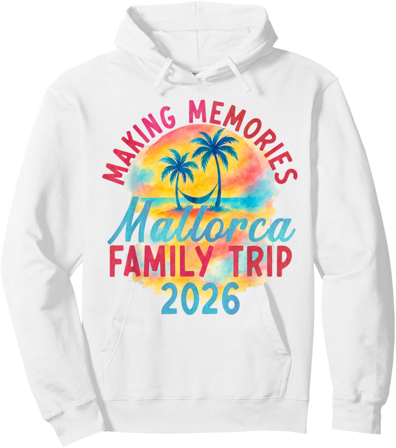 Family Mallorca Vacation 2026 Summer Vacation Matching Hoodie - Hoodie | White