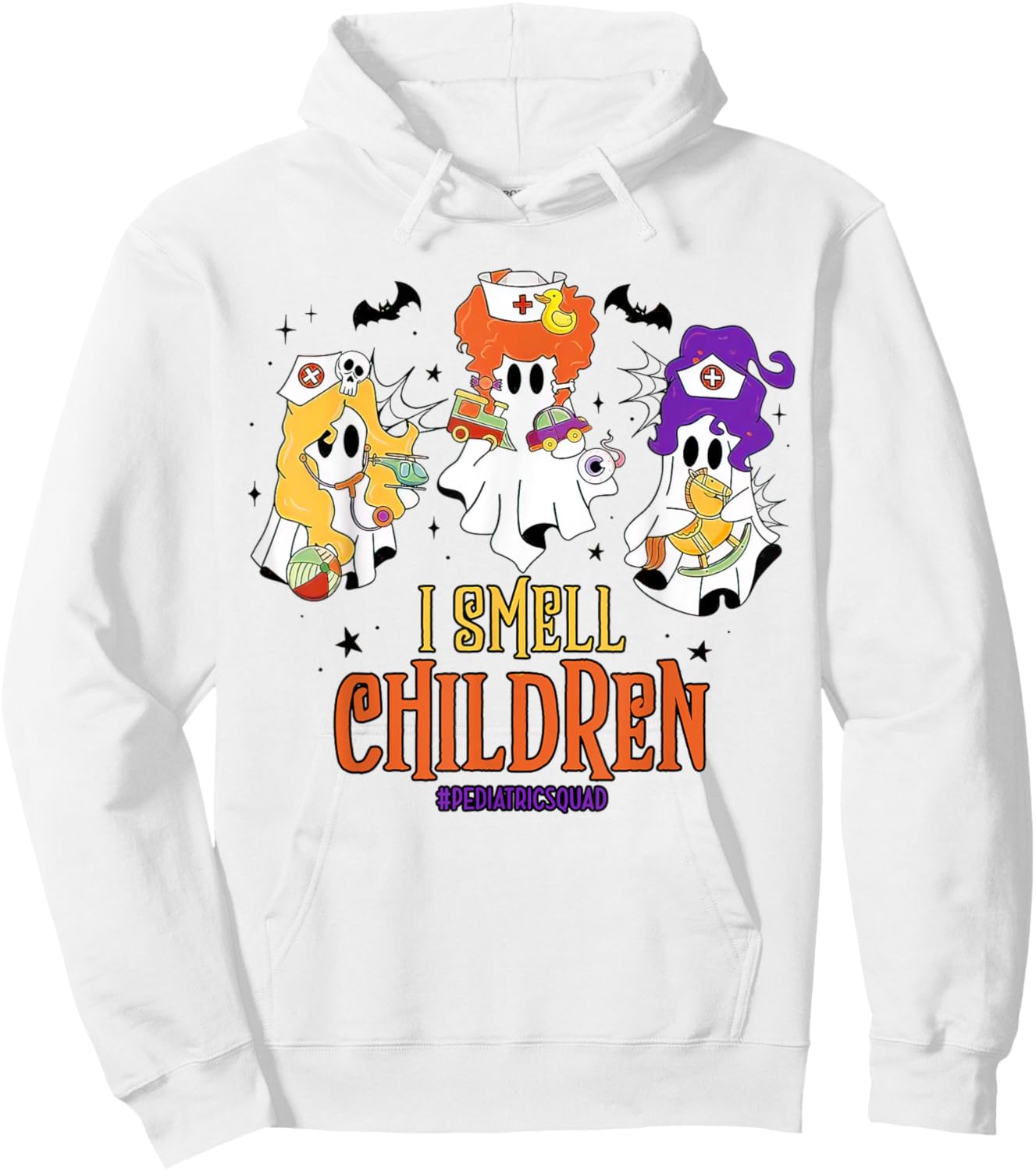 Pediatric Squad, Peds Nurse Boo Crew, Spooky Peds Halloween Hoodie - Hoodie | White