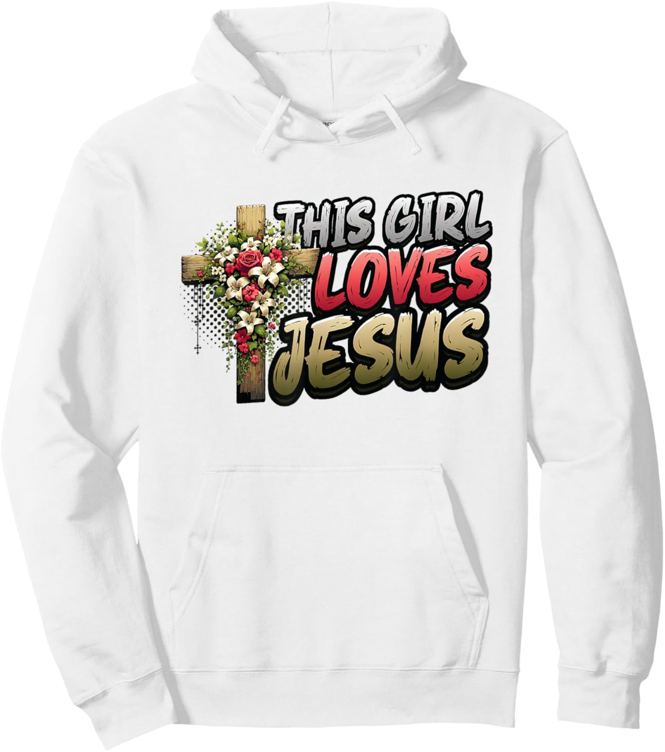 This Girl Loves Jesus Cute Christian Girl Jesus Hoodie - Hoodie | White