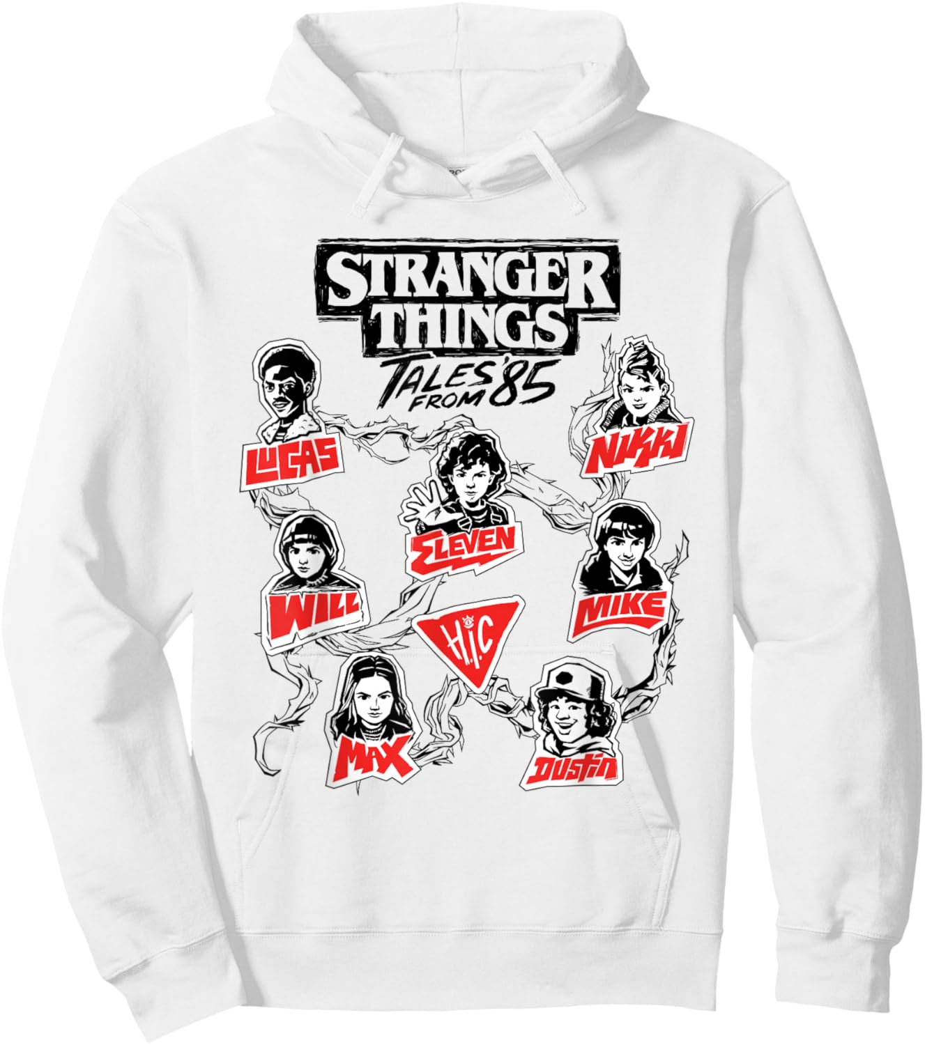 Stranger Things Tales from '85 Character Vines Hoodie - Hoodie | White