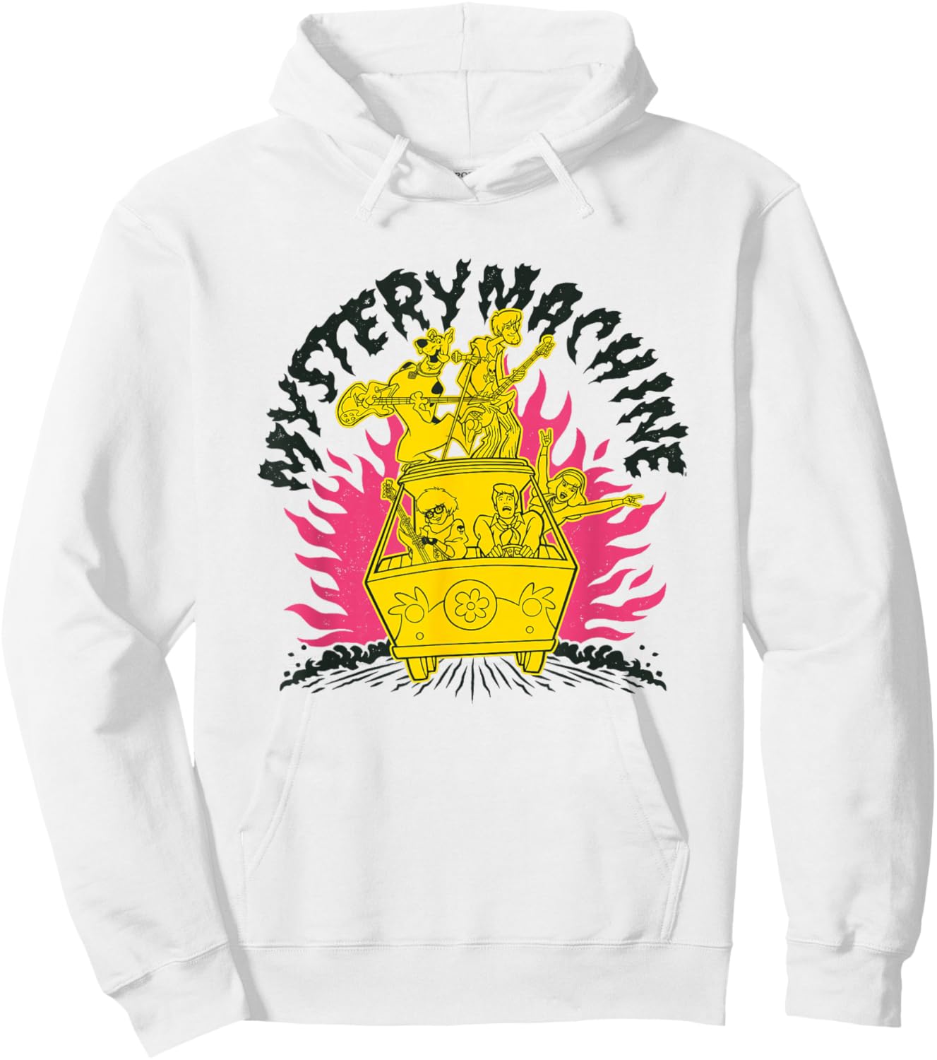 Scooby-Doo Mystery Machine Rock On! Retro Hoodie - Hoodie | White