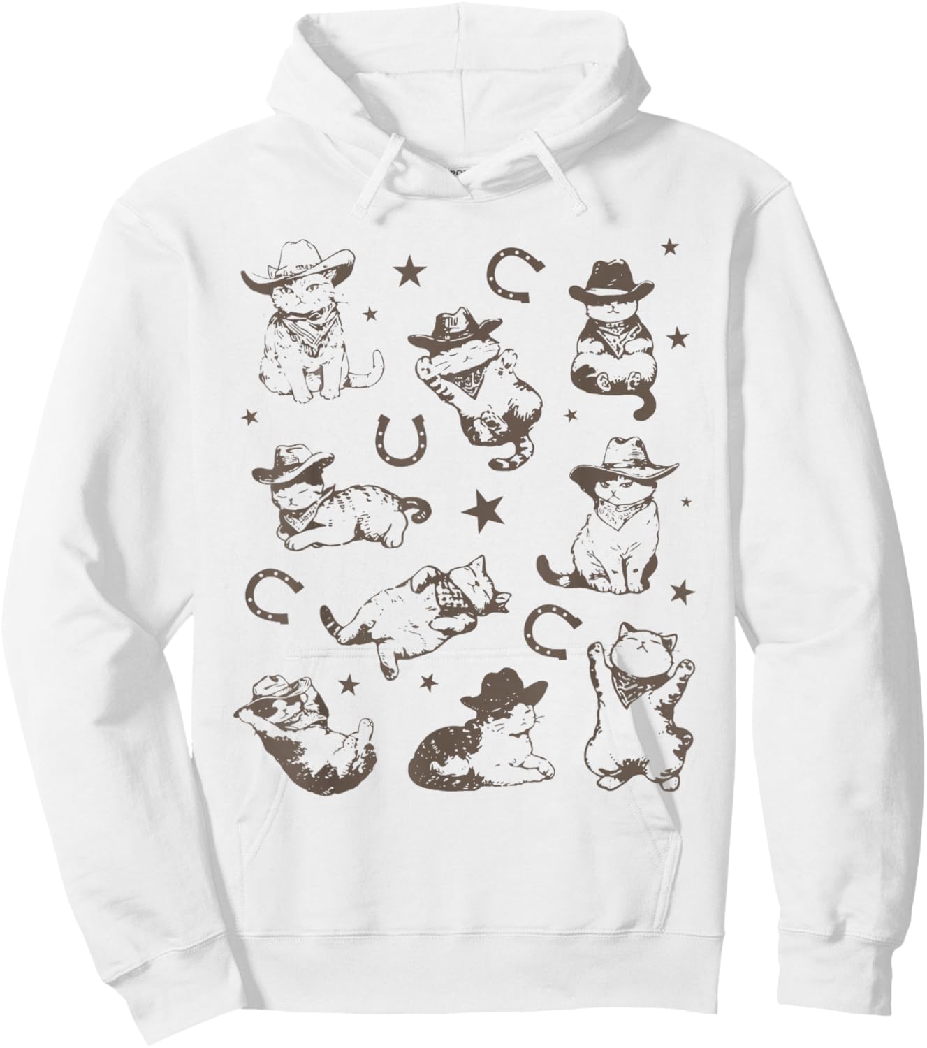 Cowboy Cats And Kittens Western Cowboy Vintage 90s Cowgirl Hoodie - Hoodie | White