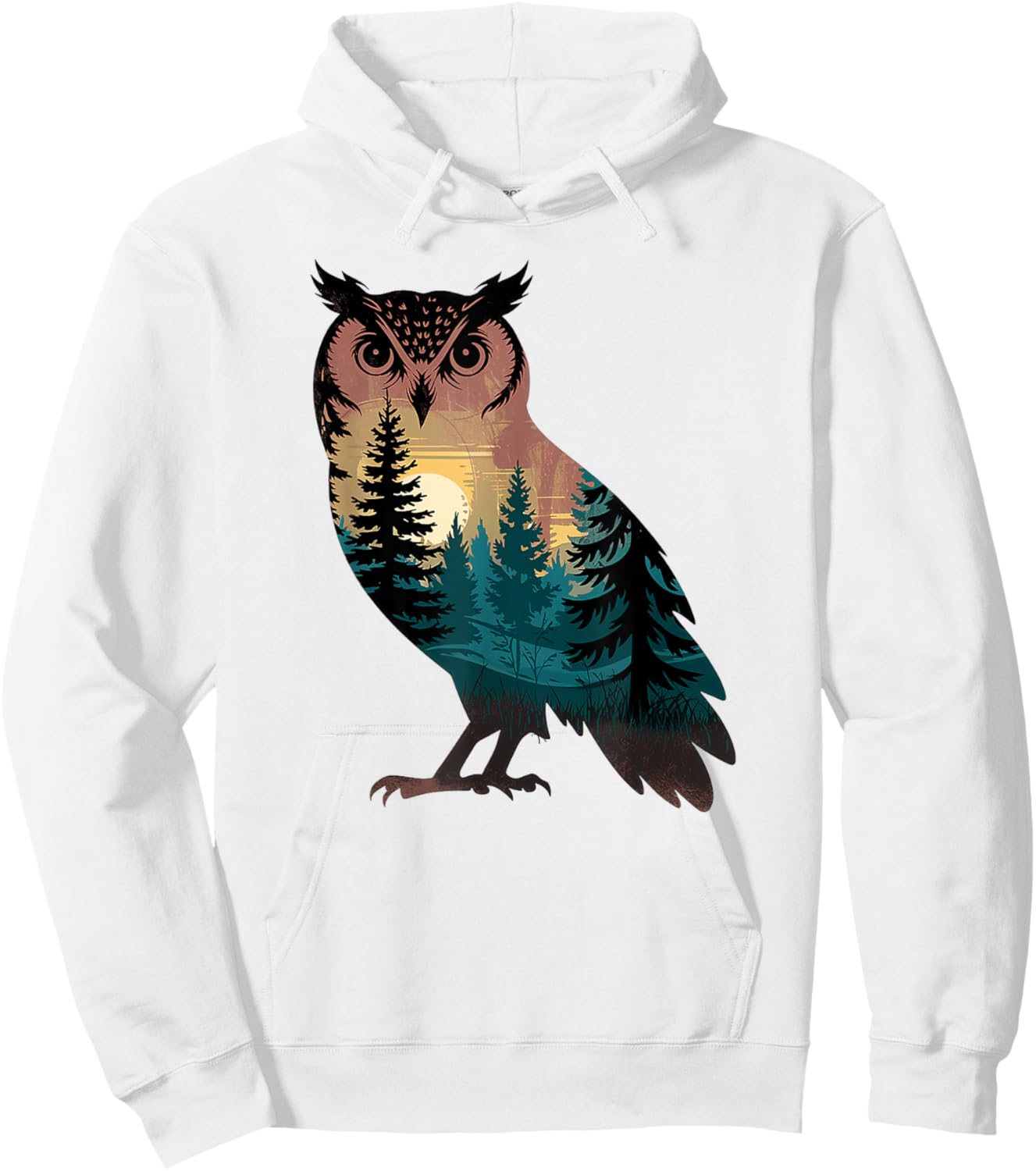 Owl Hunting Hiking Outdoor Camping Forest Men Women Owl Hoodie - Hoodie | White