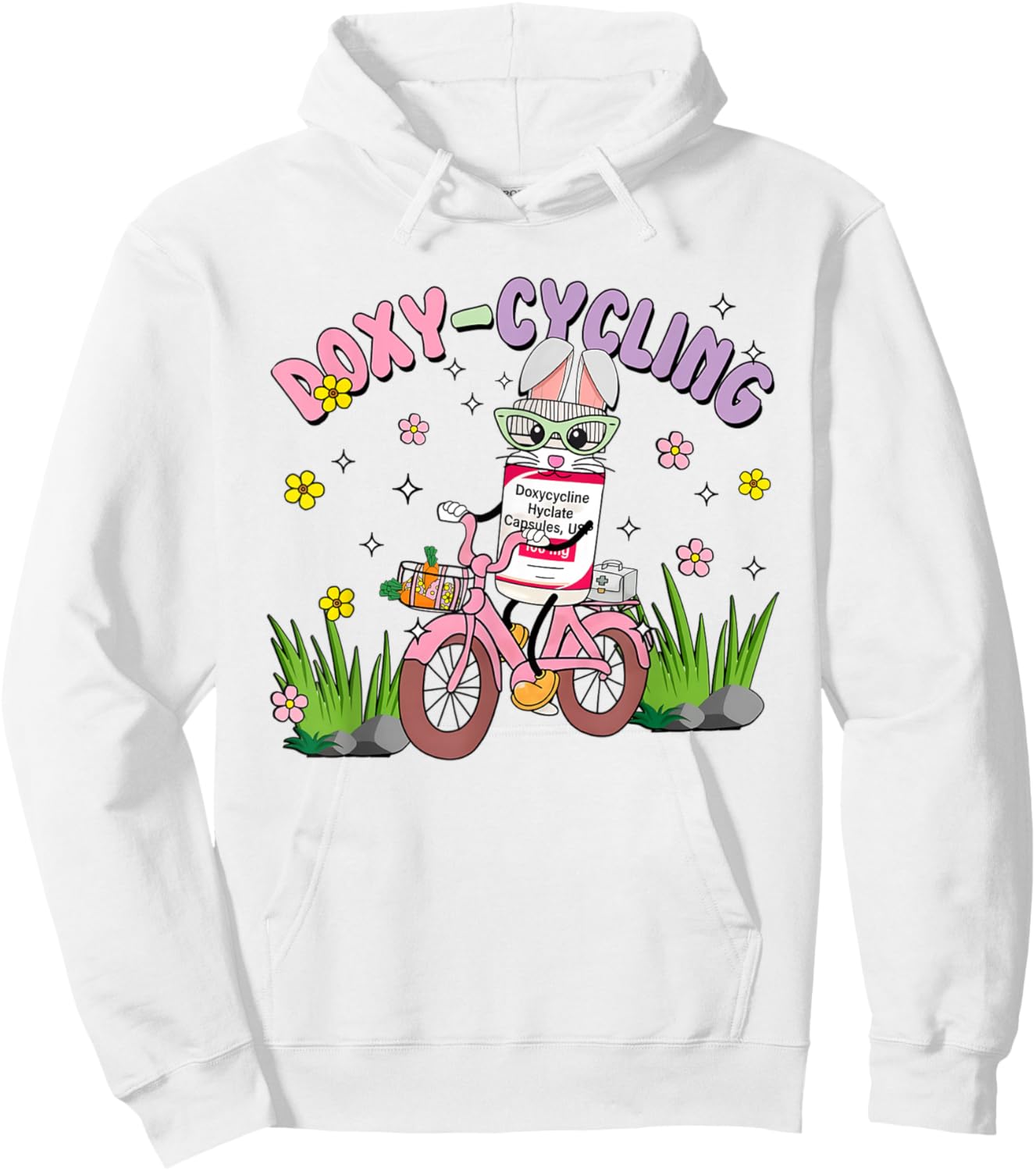 Doxycicling Easter Day Pharmacy Bunny Ears Nusing Student Hoodie - Hoodie | White