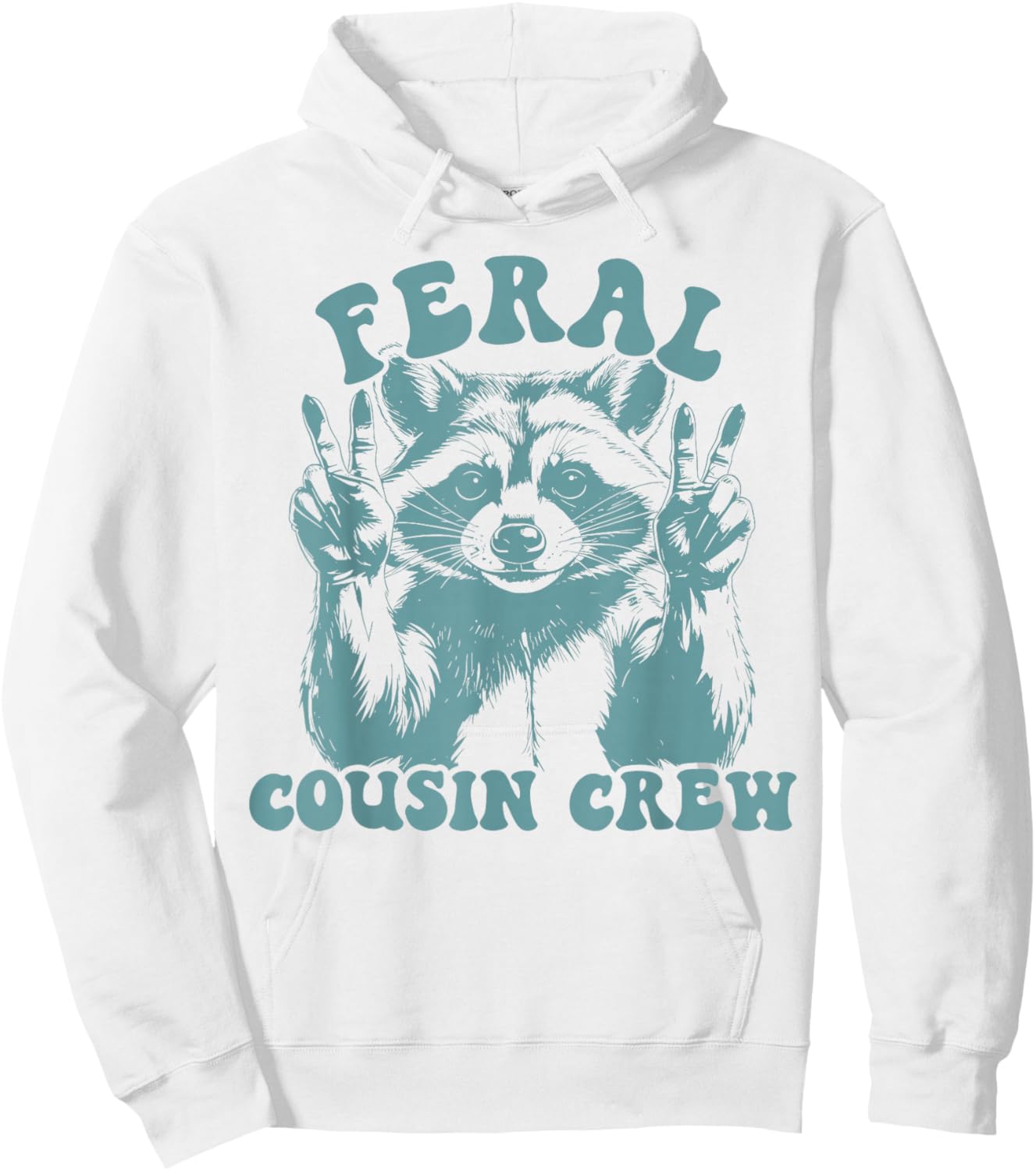 Retro Feral Cousin Crew Family Reunion Summer Vacation Hoodie - Hoodie | White