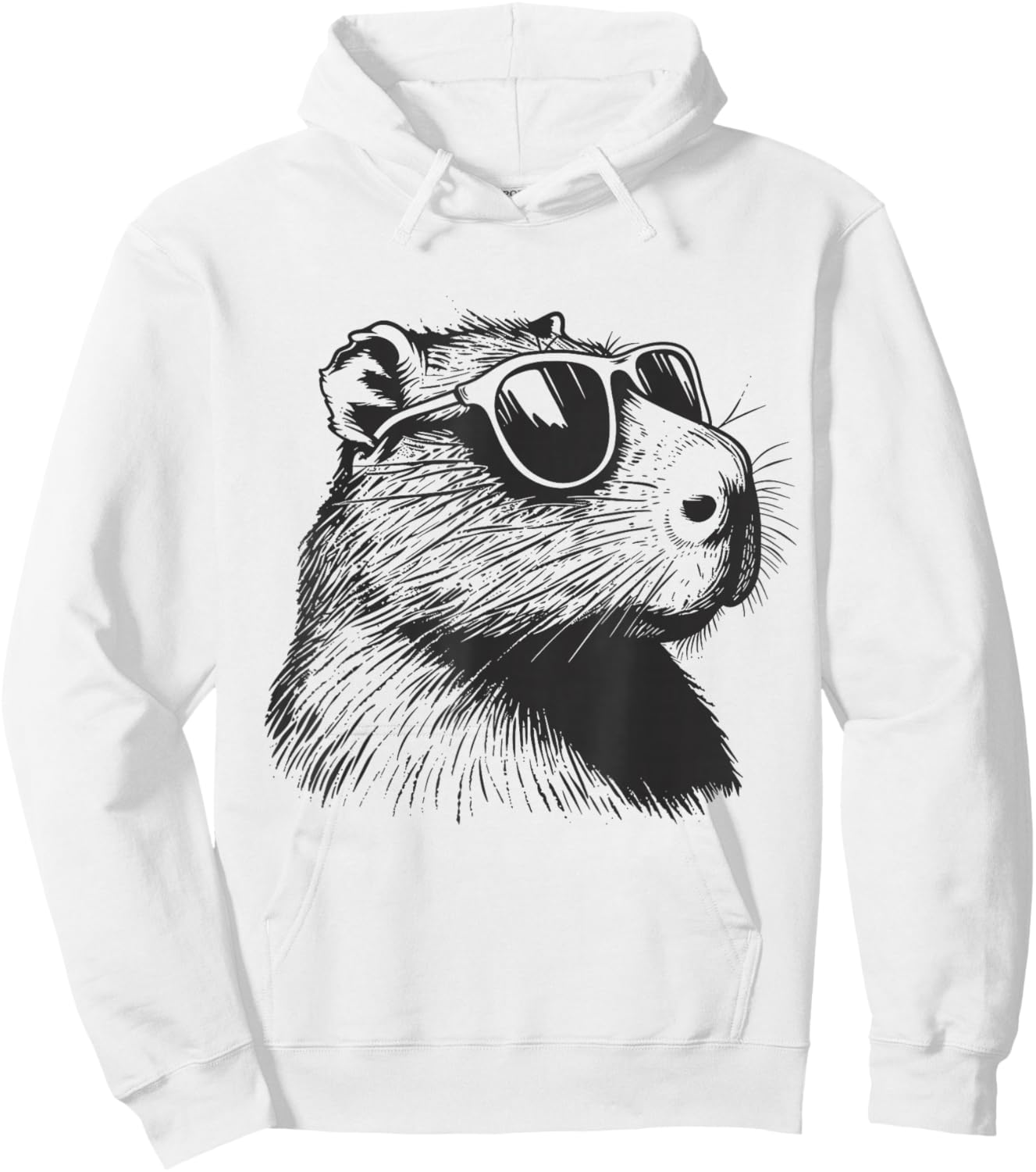 Capybara Lover Sunglasses Funny Animal Hoodie - Hoodie | White