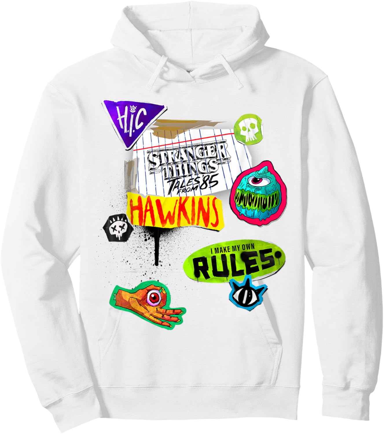Stranger Things Tales from '85 Scrapbook Icons Hoodie - Hoodie | White