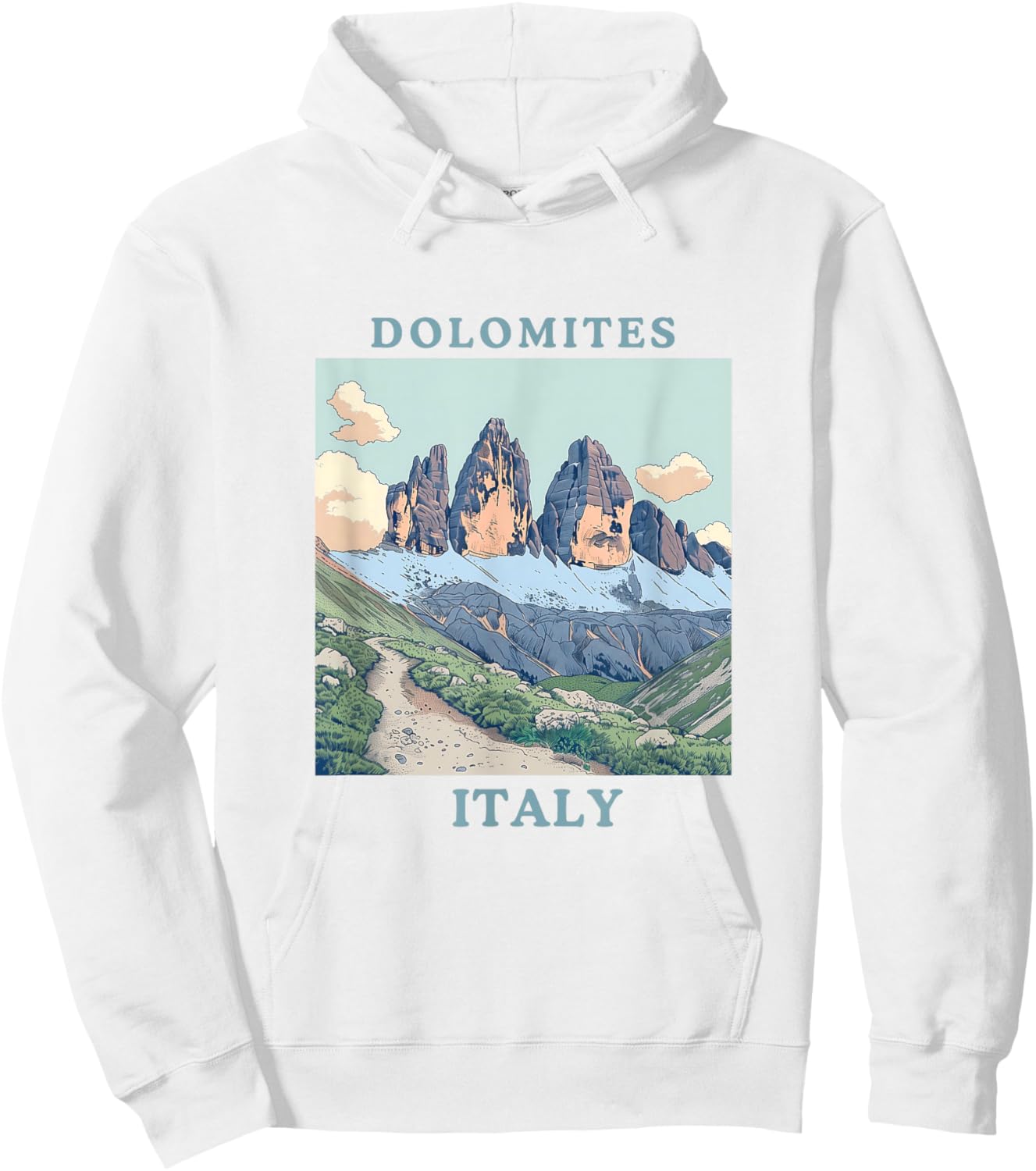 Dolomites, Italy Hoodie - Hoodie | White