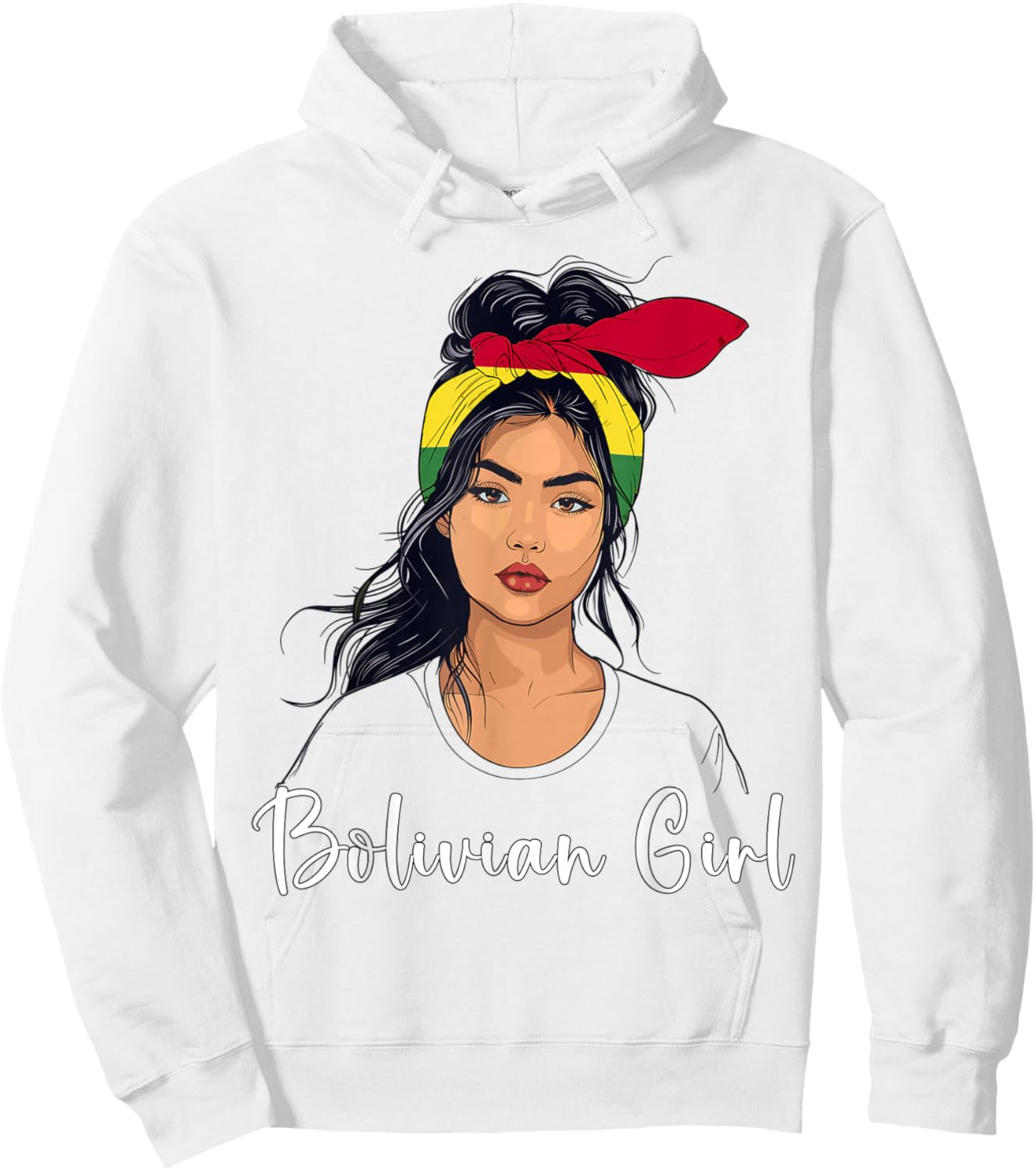 Bolivian Flag Heritage Costume Girl Souvenirs Bolivia Hoodie - Hoodie | White