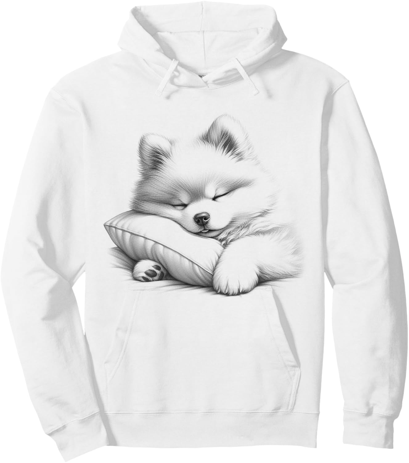 Funny Sleepy Pomsky Dog Pajama Kids Boys Girls Hoodie - Hoodie | White