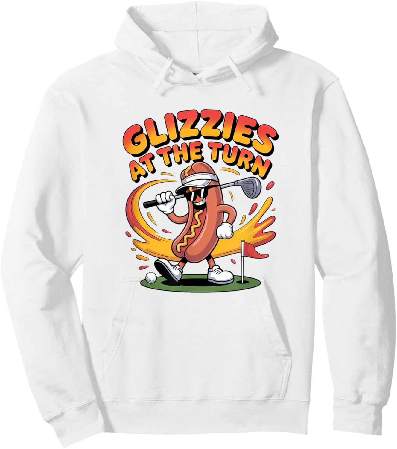Glizzy at The Turn Golf Design Hoodie - Hoodie | White