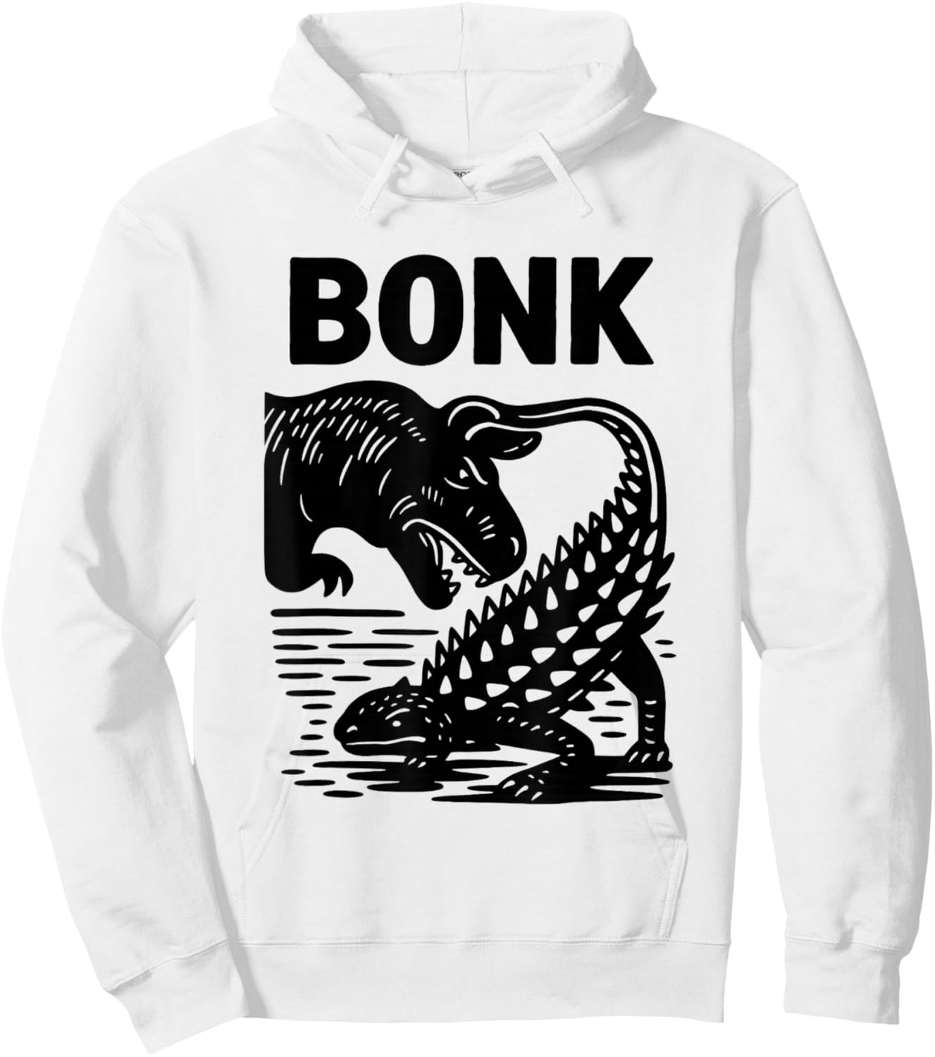 Funny Bonk Dinosaur Humor Prehistoric Ankylosaurus Dino Hoodie - Hoodie | White