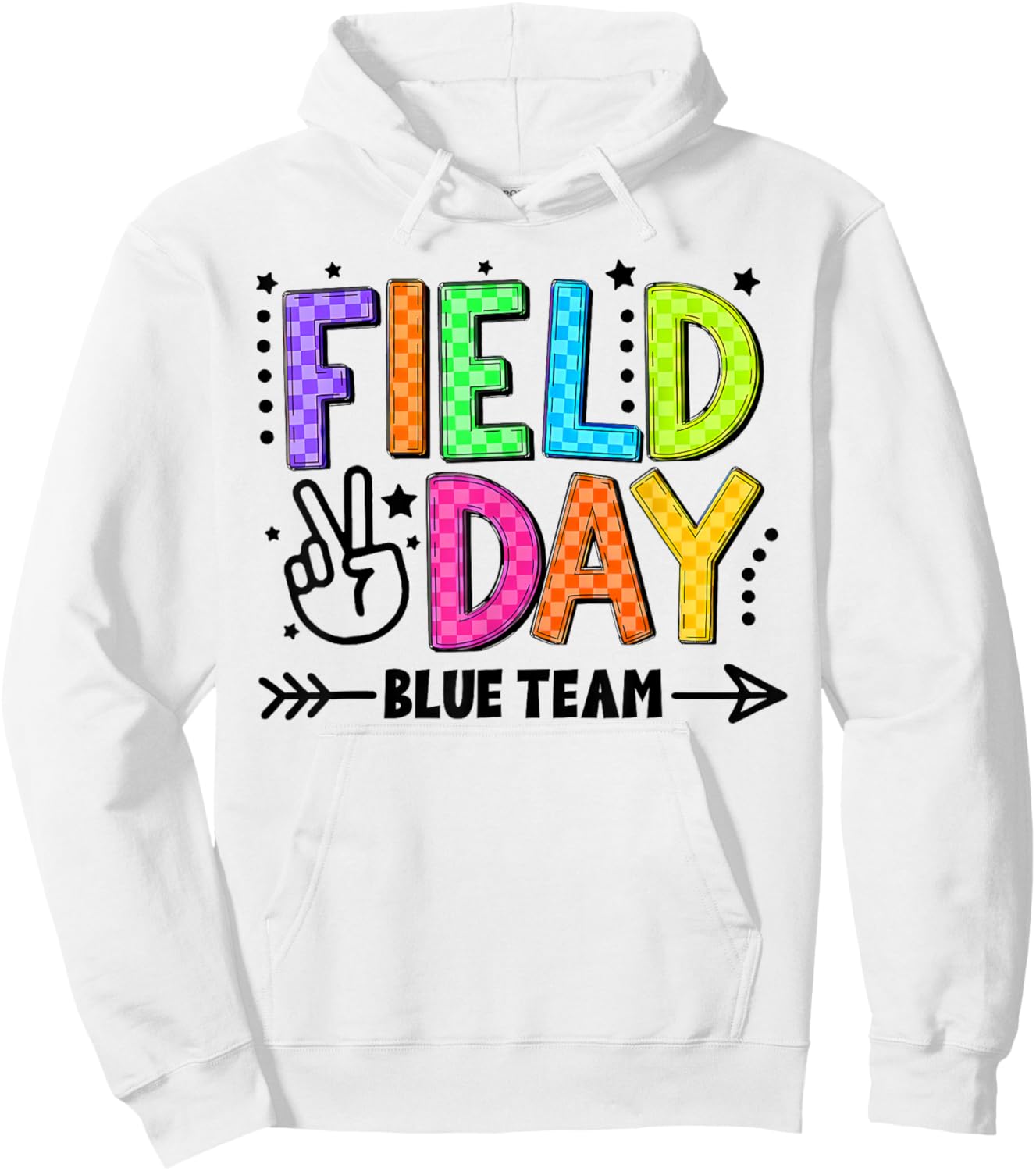 Field Day Blue Team Funny for Teacher Kids Field Day Games Hoodie - Hoodie | White
