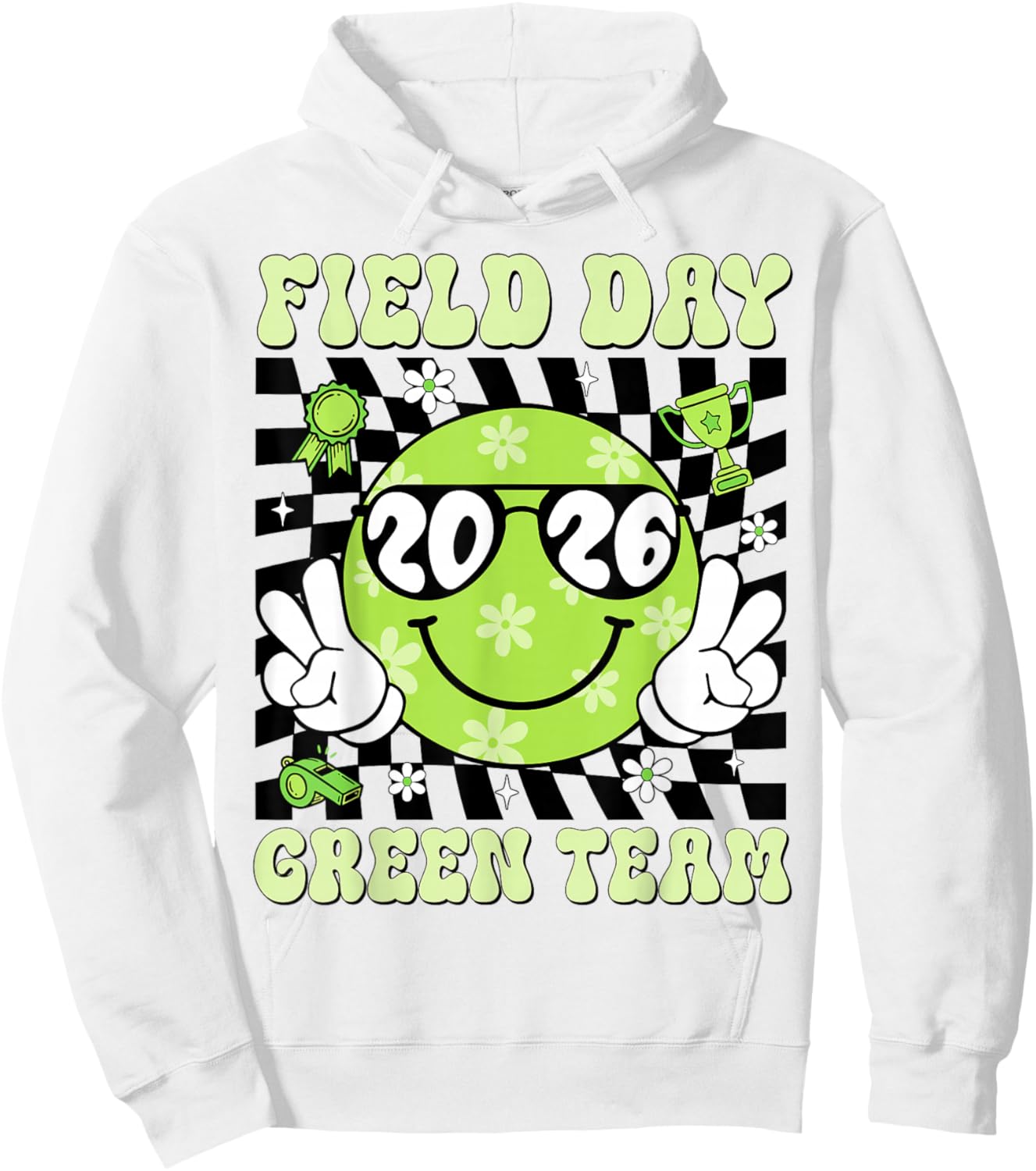 Field Day Green Team Funny for Teacher Kids Field Day Games Hoodie - Hoodie | White