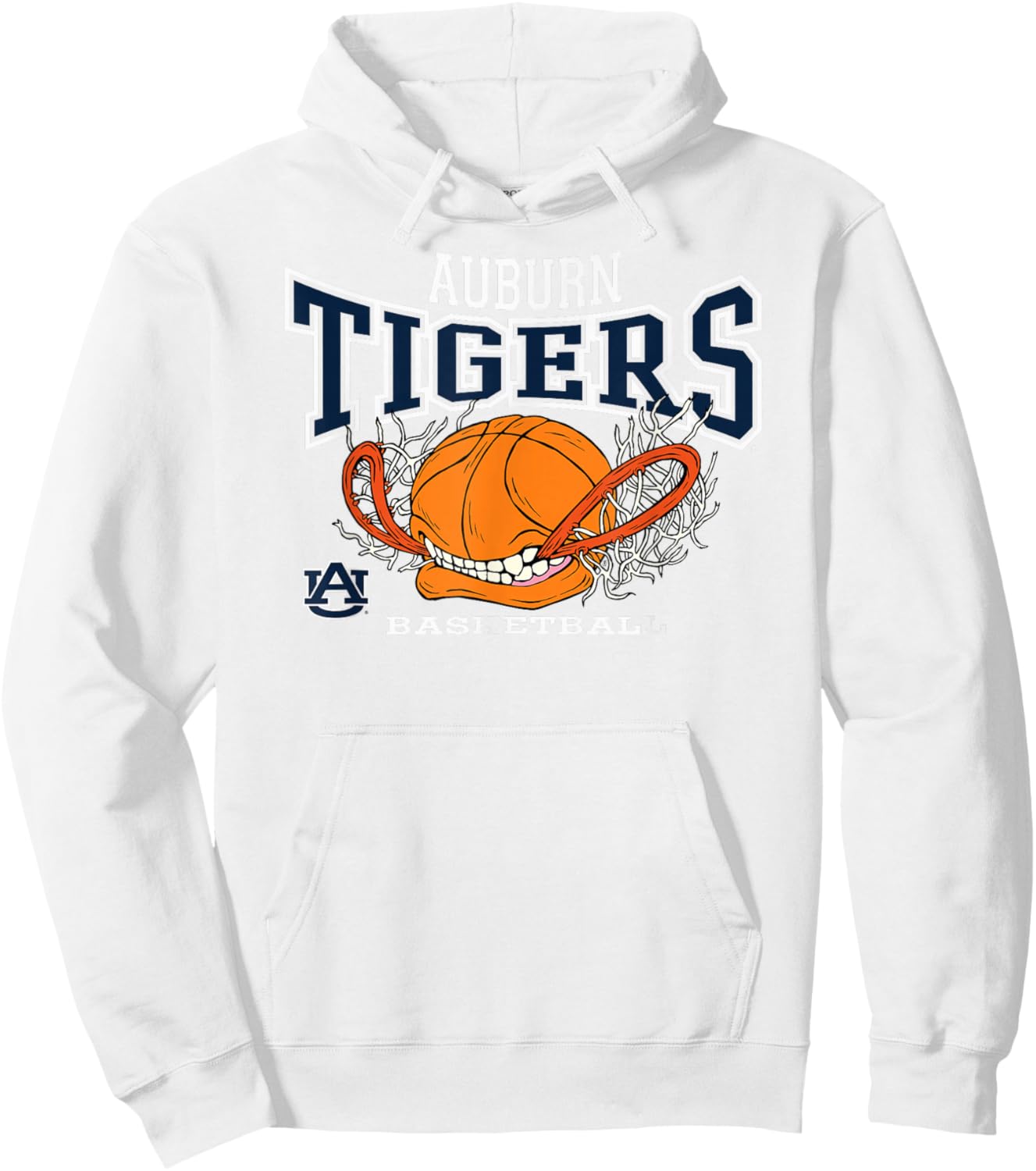 Auburn Tigers Basketball Bite Orange Officially Licensed Hoodie - Hoodie | White