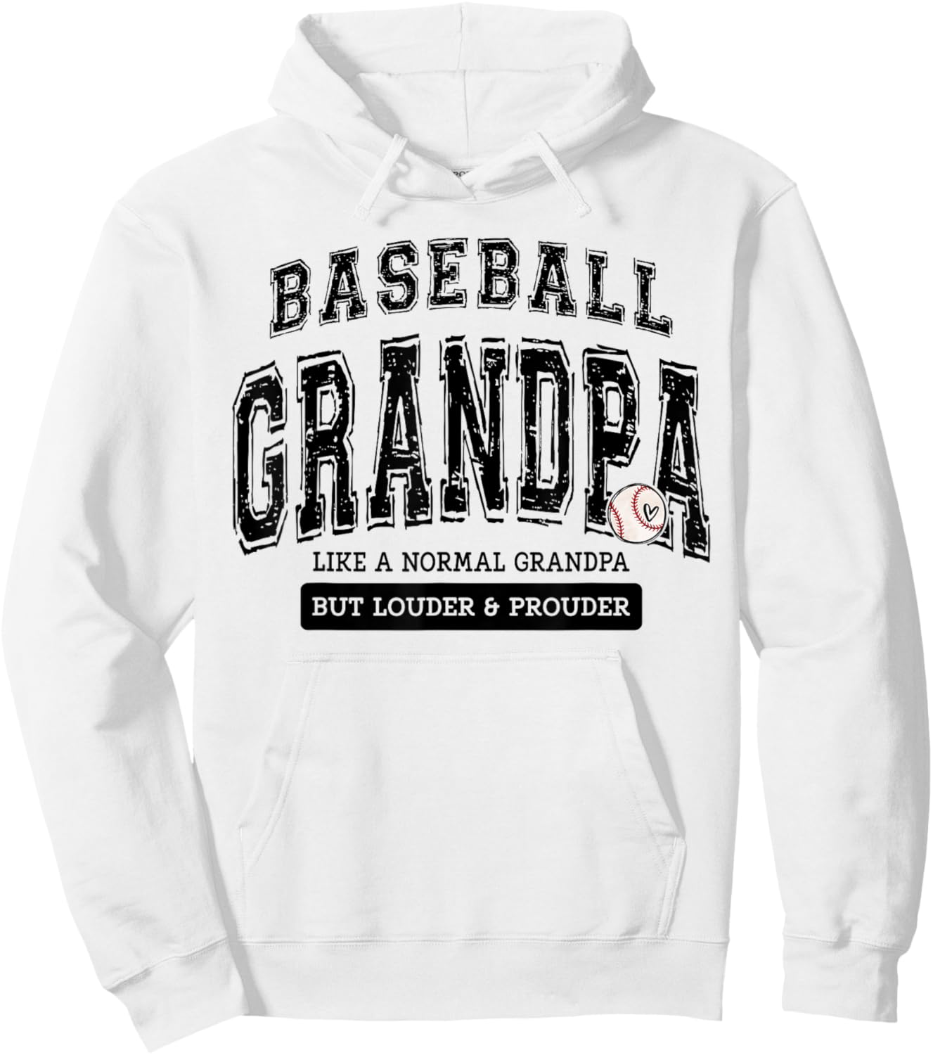 Baseball Grandpa Baseball Father's Day Loud Proud Family Hoodie - Hoodie | White