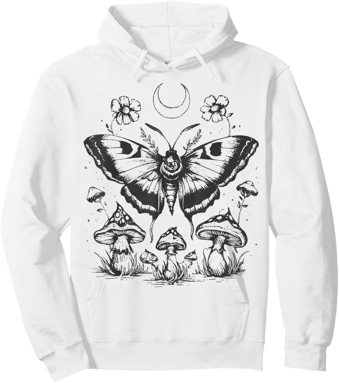 Butterfly Grunge Fairycore Therian Cute Moth Aesthetic Y2K Hoodie - Hoodie | White