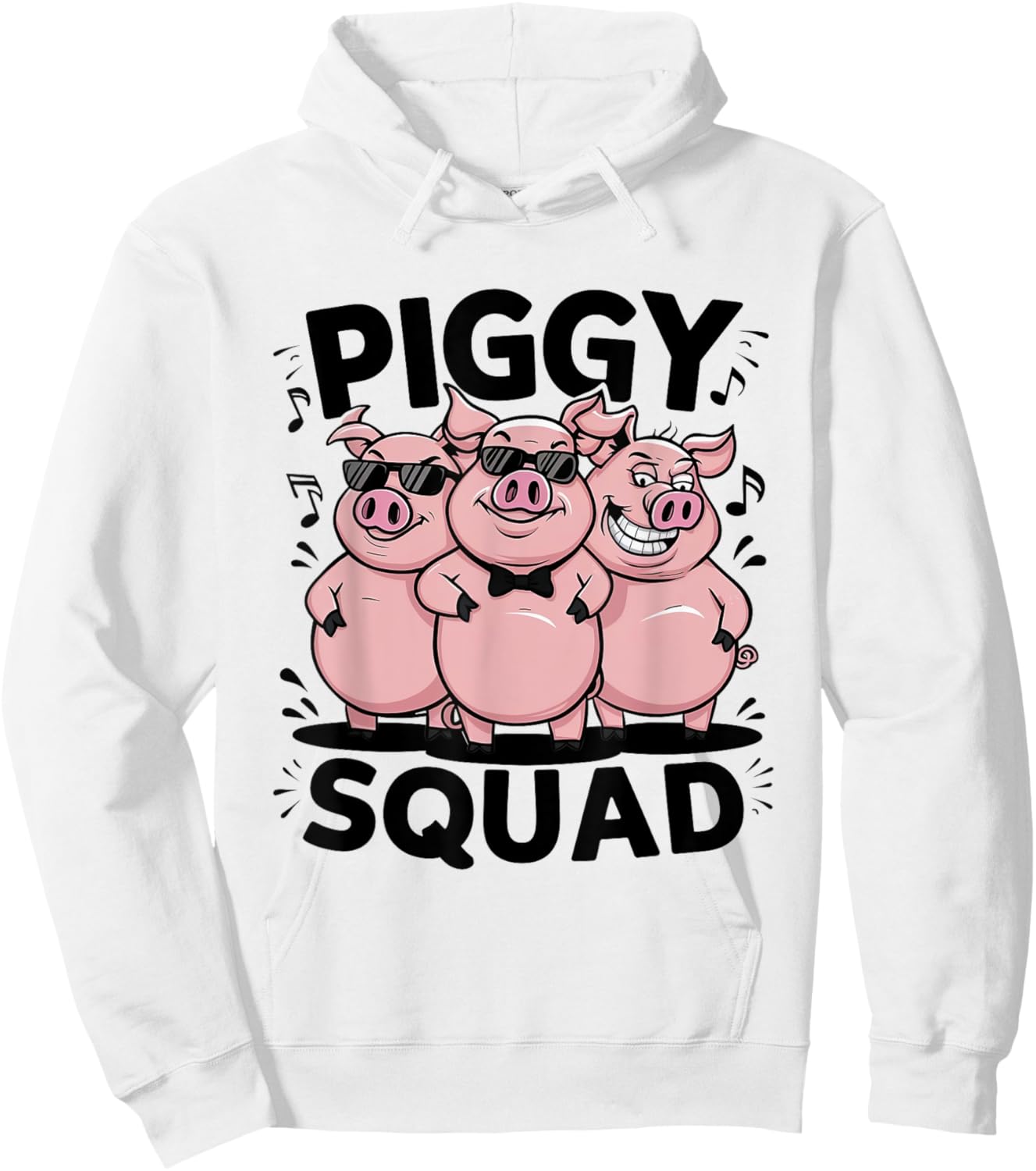Piggy Squad Funny Farmer Life Farm Pigs Lover Woman Men Kids Hoodie - Hoodie | White