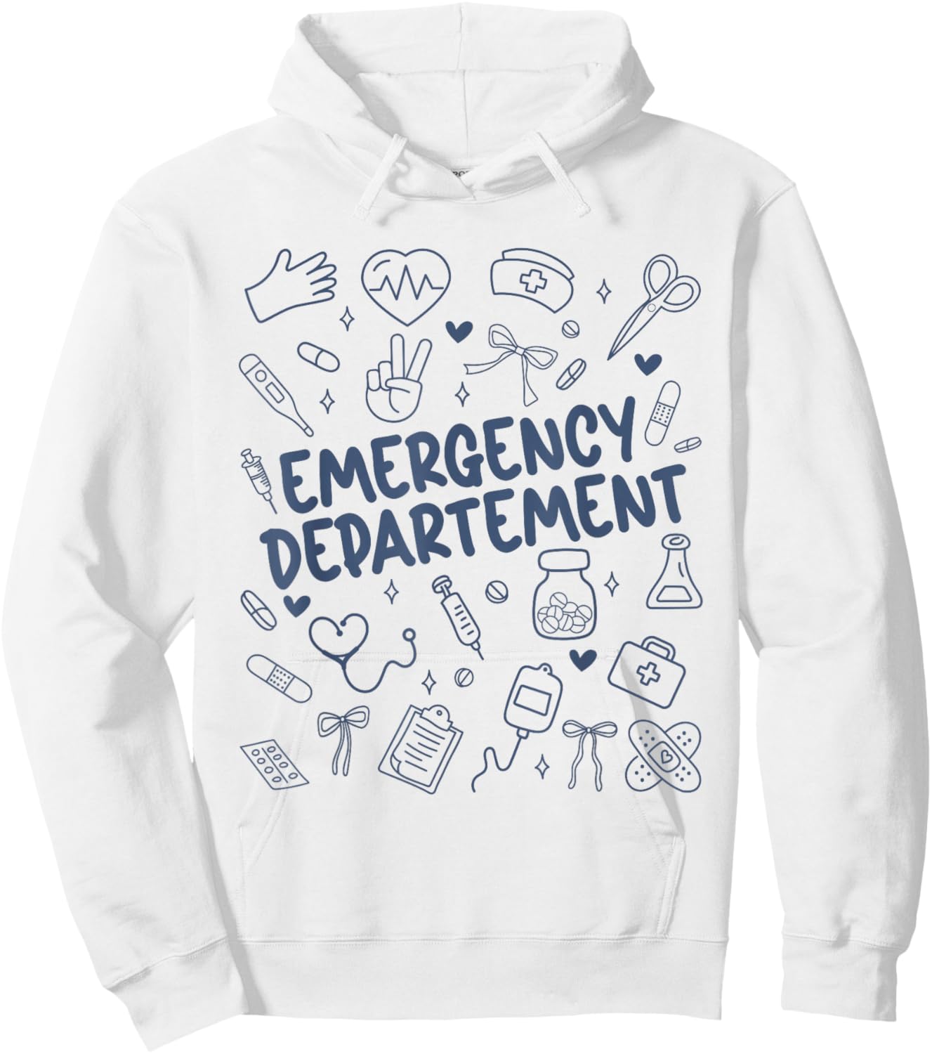 Emergency Department Emergency Room Healthcare ER Nurse Hoodie - Hoodie | White
