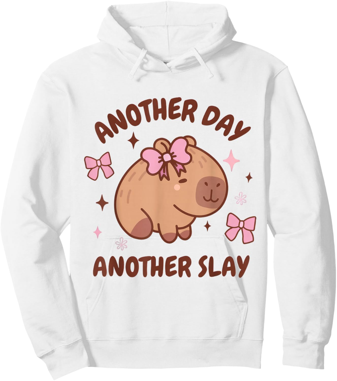 Another Day Another Slay Cute Capybara Lover Kawaii Amine Hoodie - Hoodie | White