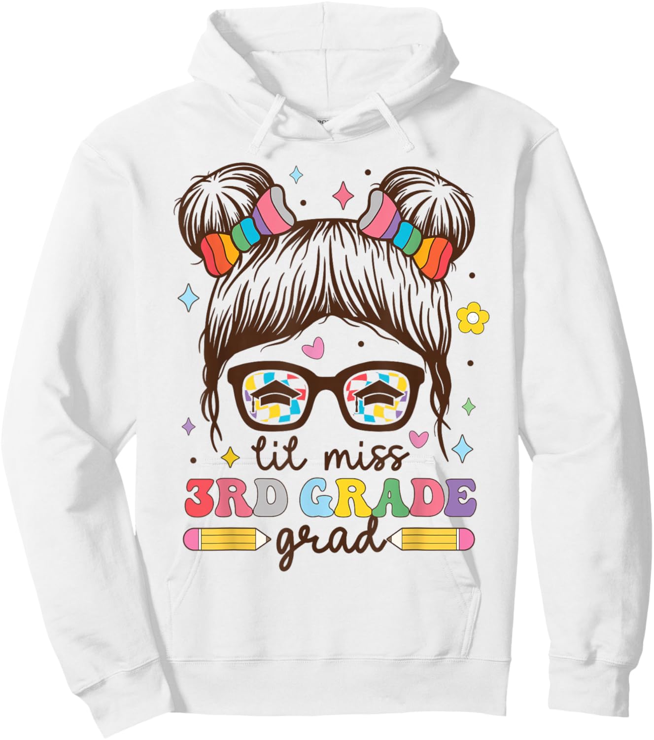 Lil Miss 3rd Grade Grad Graduation Last Day of School Girl Hoodie - Hoodie | White