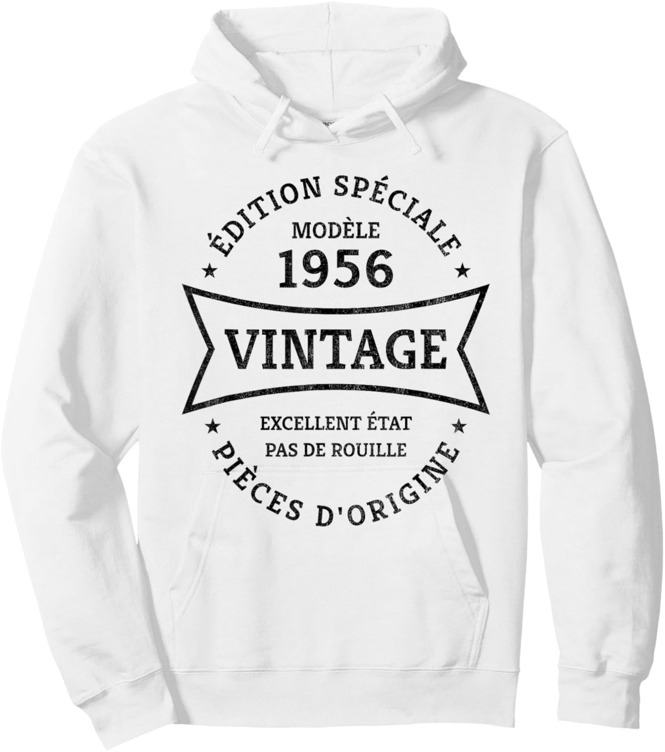 70th Birthday Born in 1956 Design Vintage 70 Years Hoodie - Hoodie | White