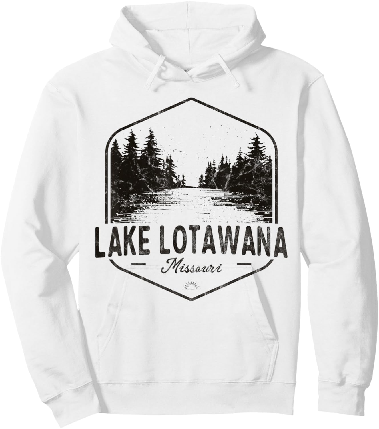 Lake Lotawana Missouri Outdoors Vintage Hoodie - Hoodie | White