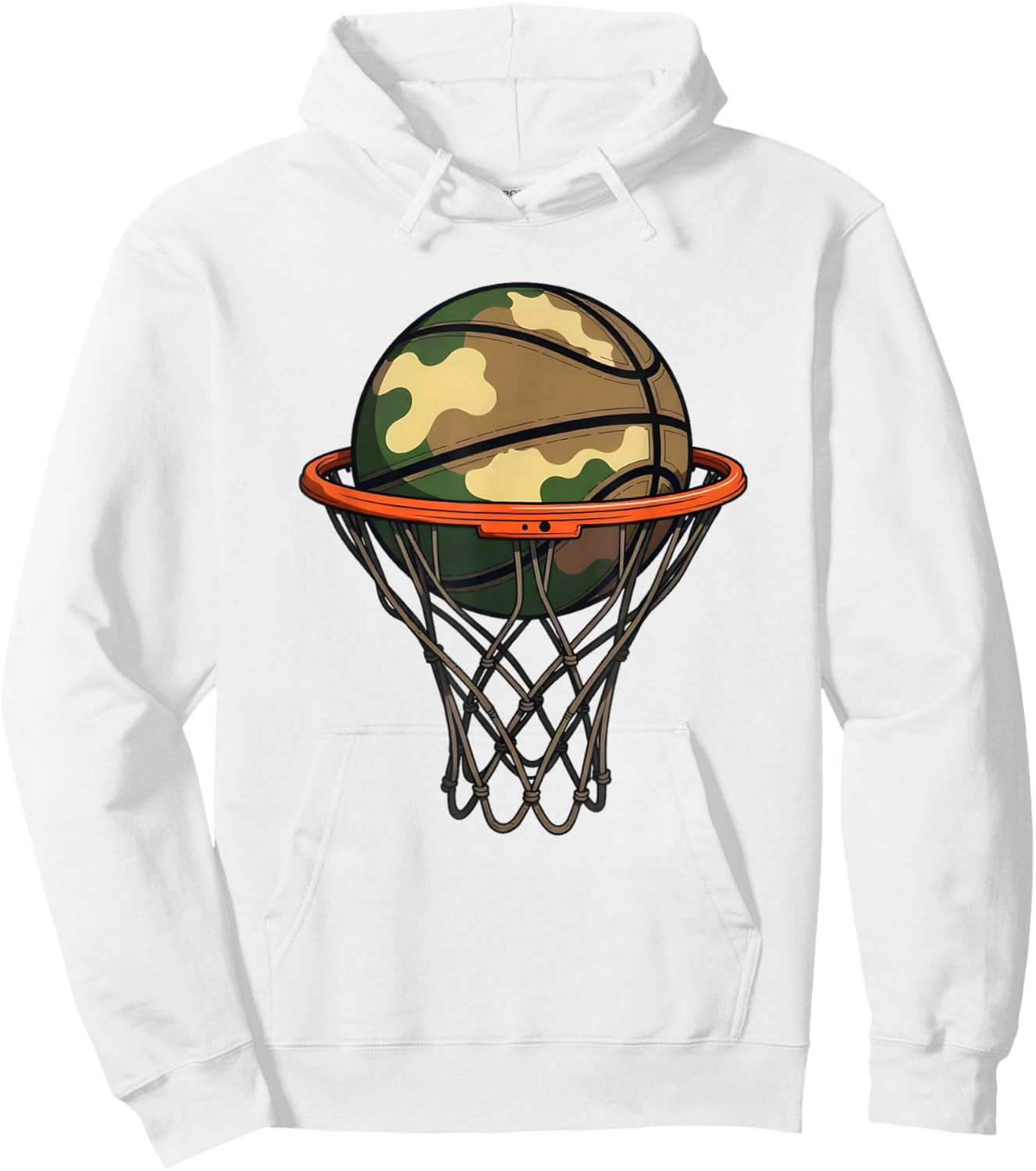 Basketball Camouflage - Basketball Player Camo Hoodie - Hoodie | White