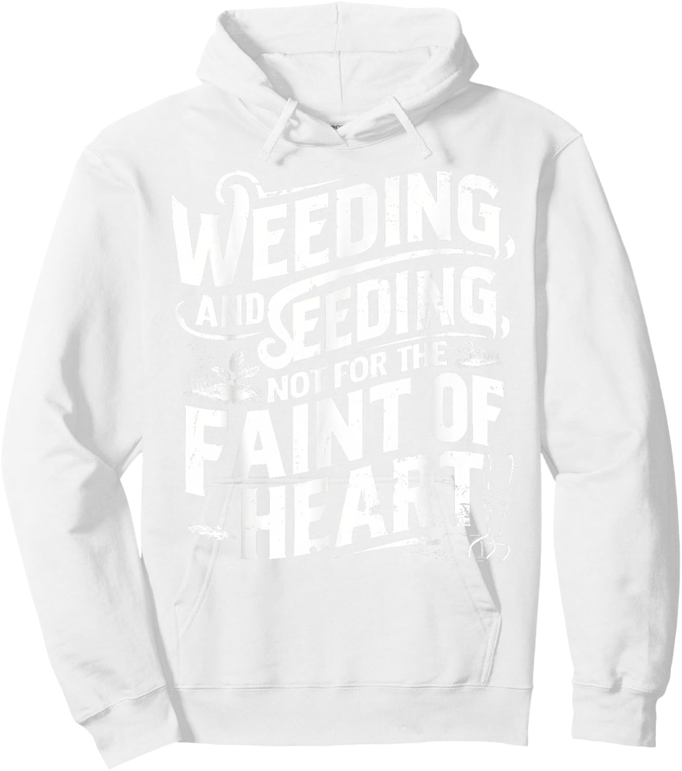 Women Men Vintage Style Weeding and Seeding Gardening Hoodie - Hoodie | White