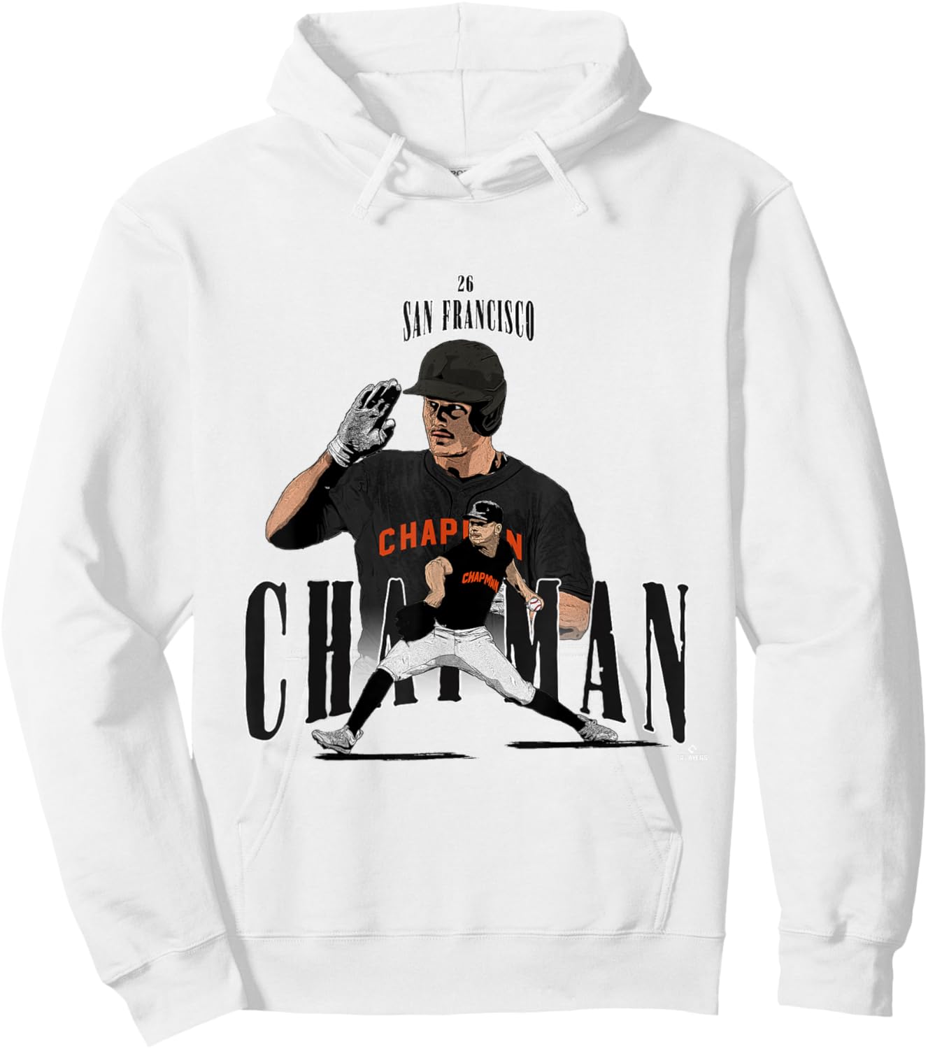 Matt Chapman | San Francisco Baseball Players | MLBMCN3002 Hoodie - Hoodie | White