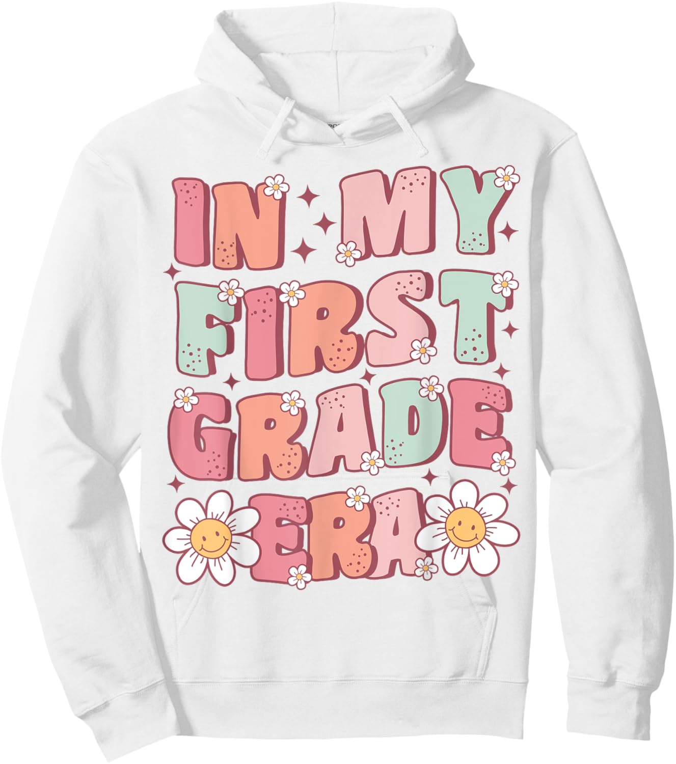 In My First Grade Era Cute Groovy 1st Grade Back to School Hoodie - Hoodie | White